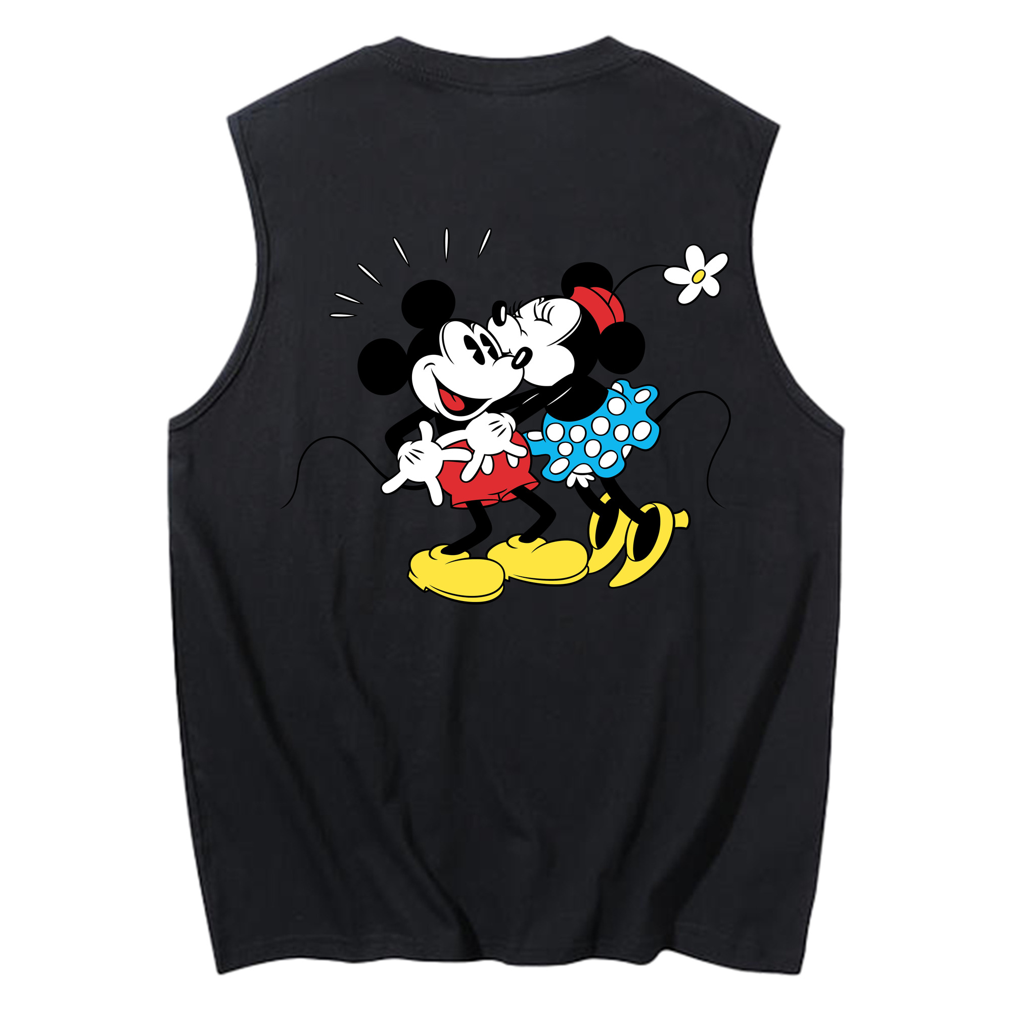 ミッキーマウス Mickey Mouse コットン100％タンクトップ（背面プリント）
