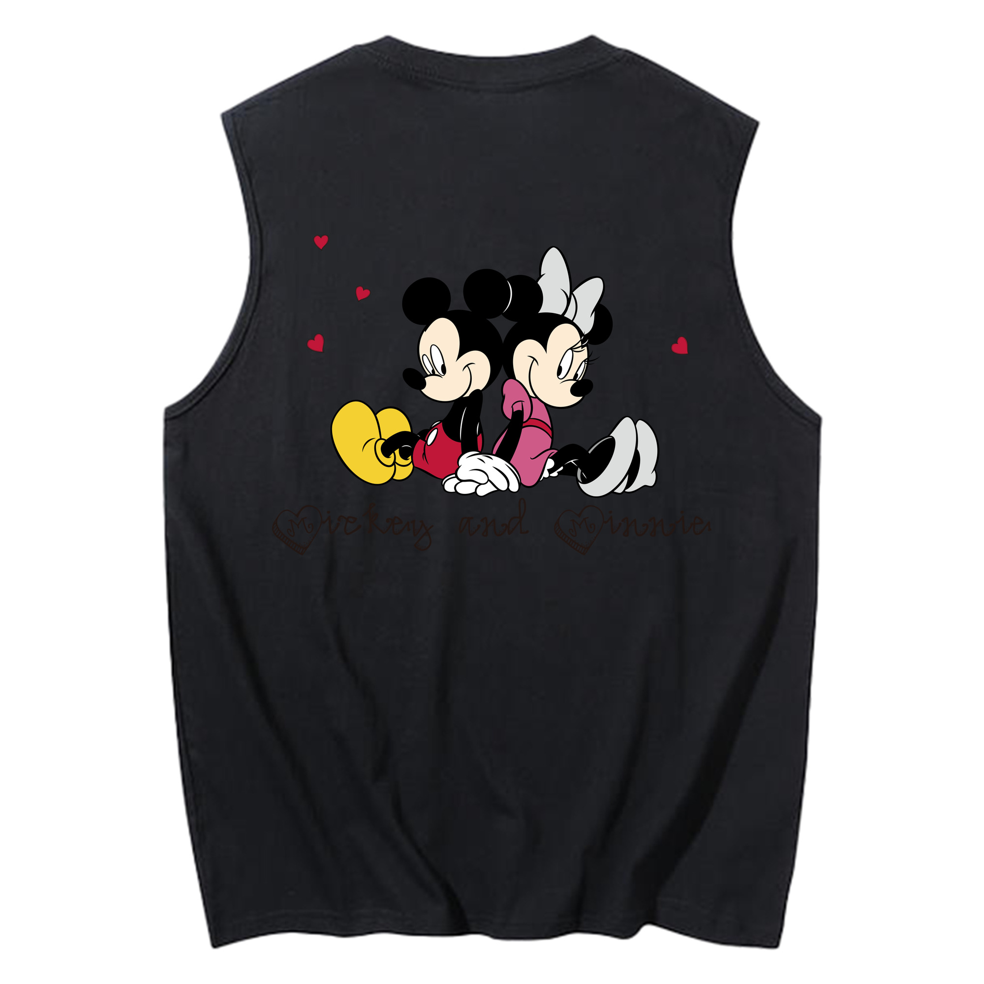 ミッキーマウス Mickey Mouse コットン100％タンクトップ（背面プリント）