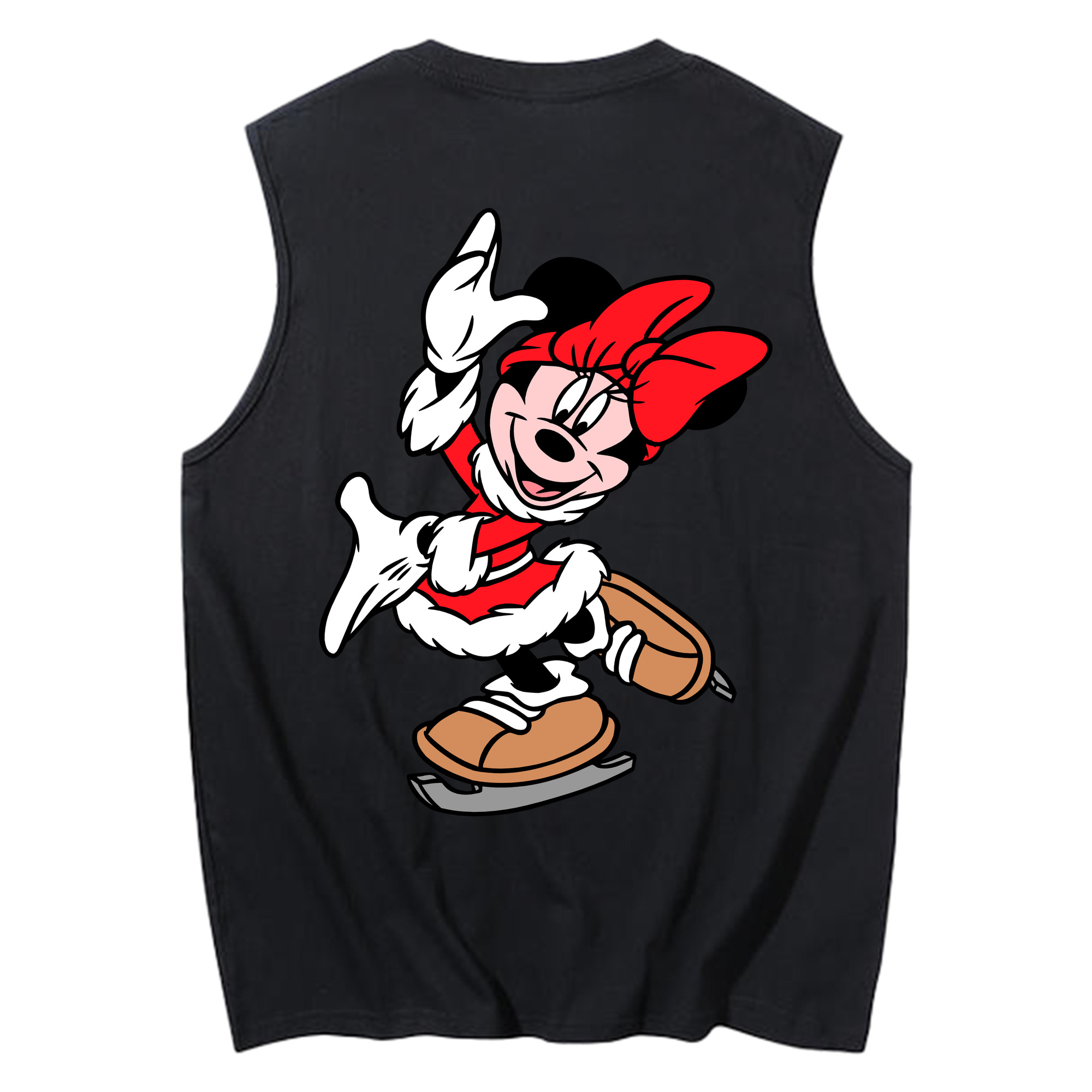 ミッキーマウス Mickey Mouse コットン100％タンクトップ（背面プリント）