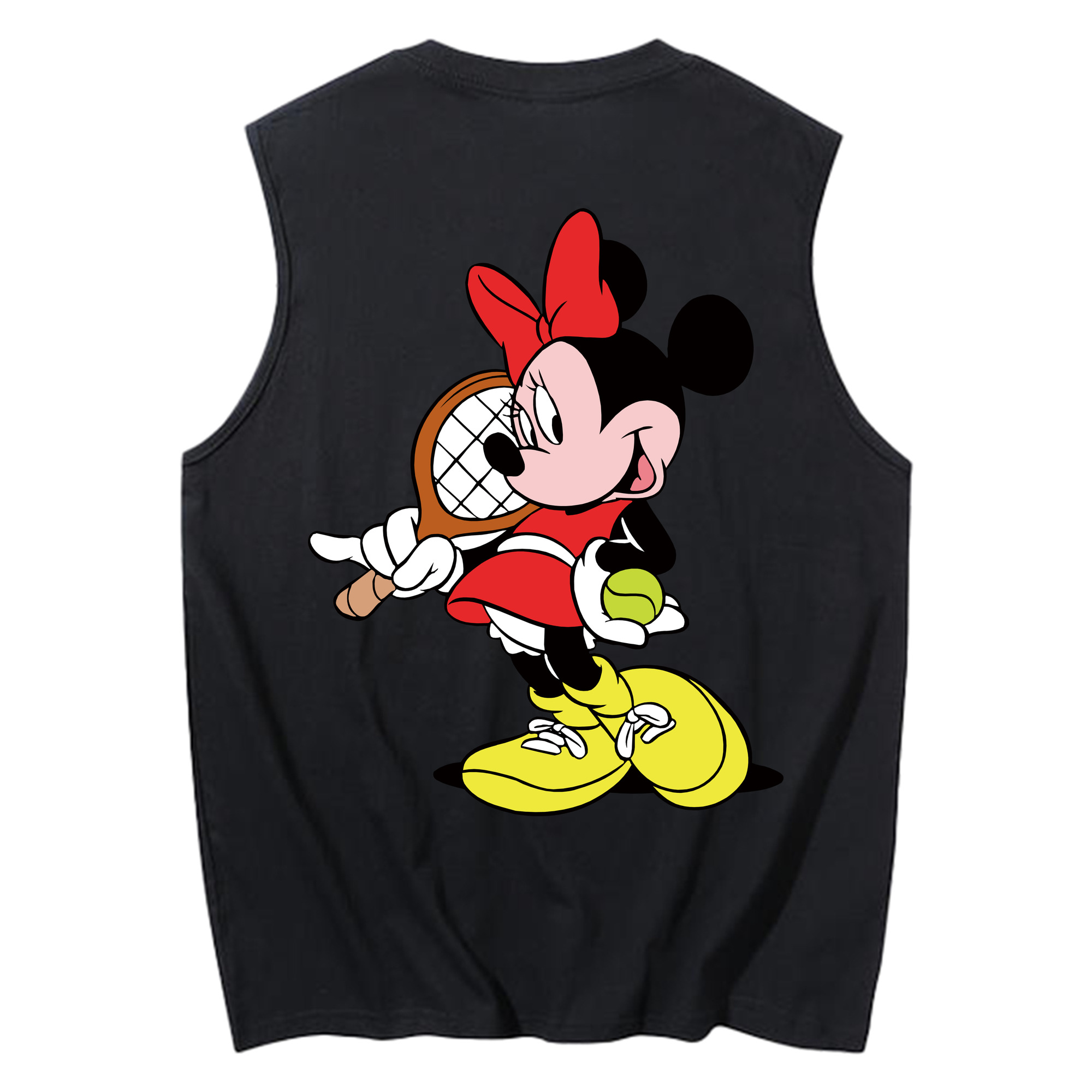 ミッキーマウス Mickey Mouse コットン100％タンクトップ（背面プリント）