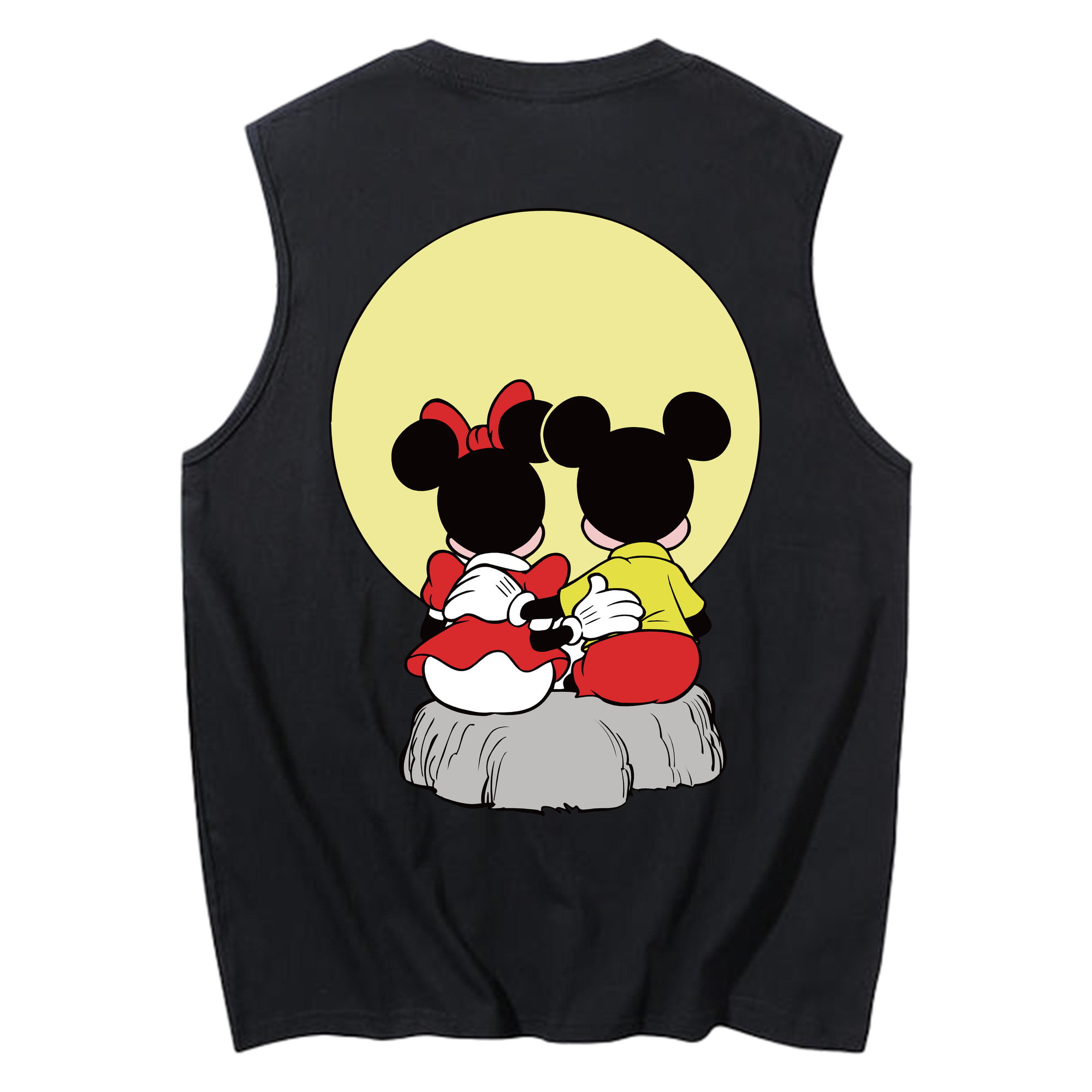 ミッキーマウス Mickey Mouse コットン100％タンクトップ（背面プリント）