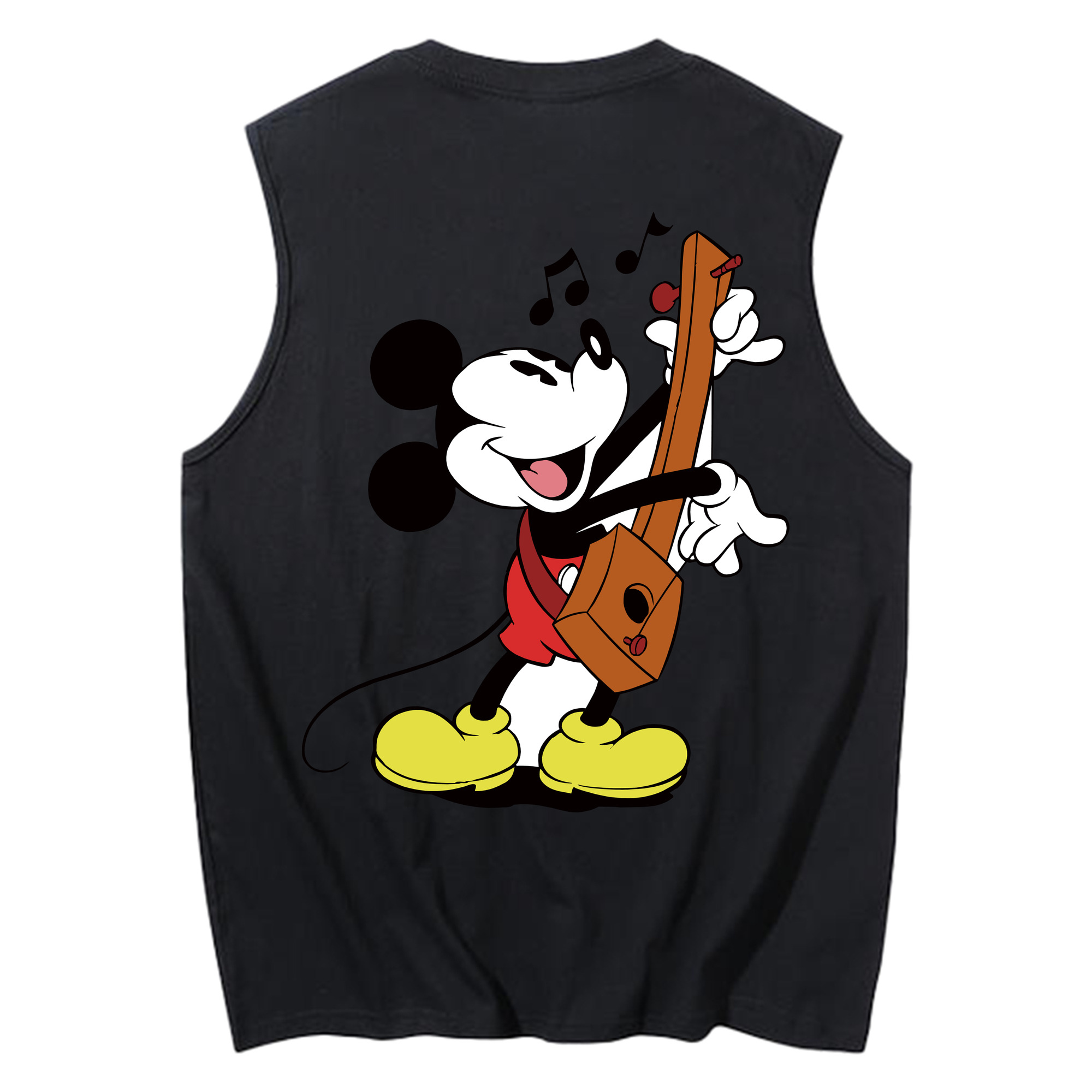 ミッキーマウス Mickey Mouse コットン100％タンクトップ（背面プリント）