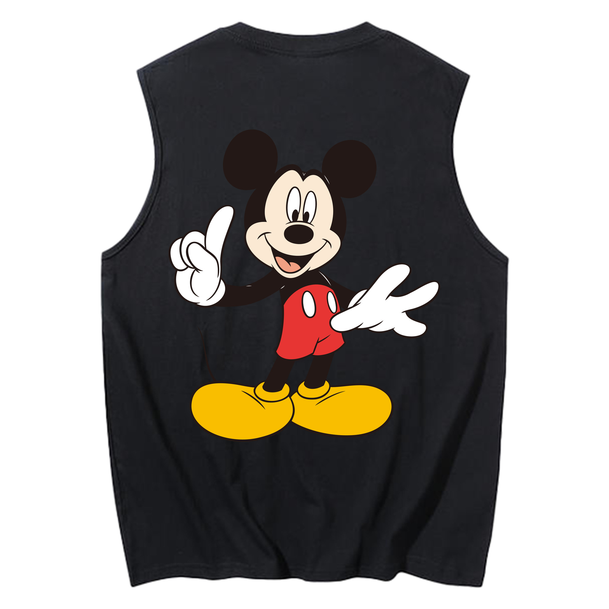 （画像用） ミッキーマウス Mickey Mouse コットン100％タンクトップ（背面プリント）