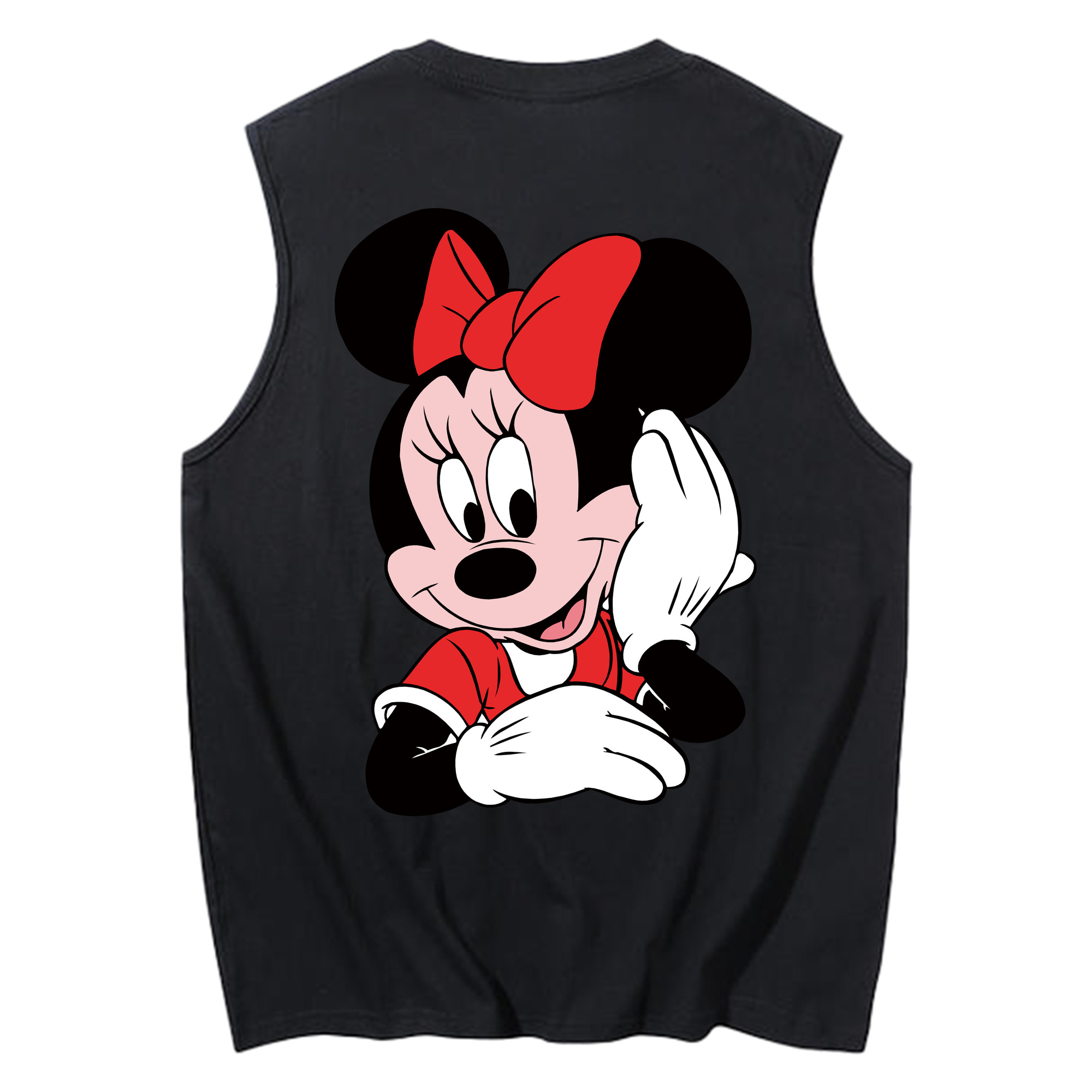 ミッキーマウス Mickey Mouse コットン100％タンクトップ（背面プリント）