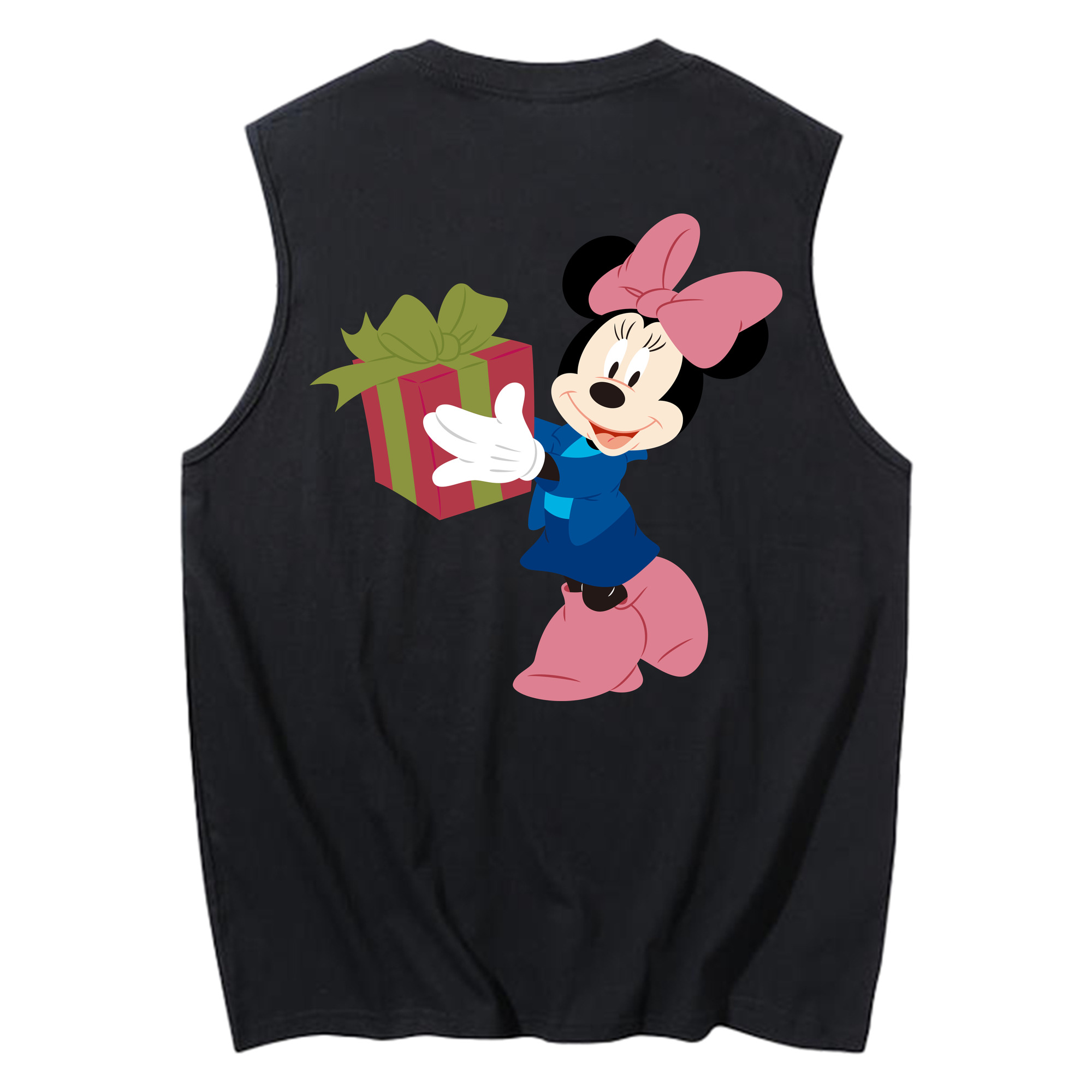 ミッキーマウス Mickey Mouse コットン100％タンクトップ（背面プリント）