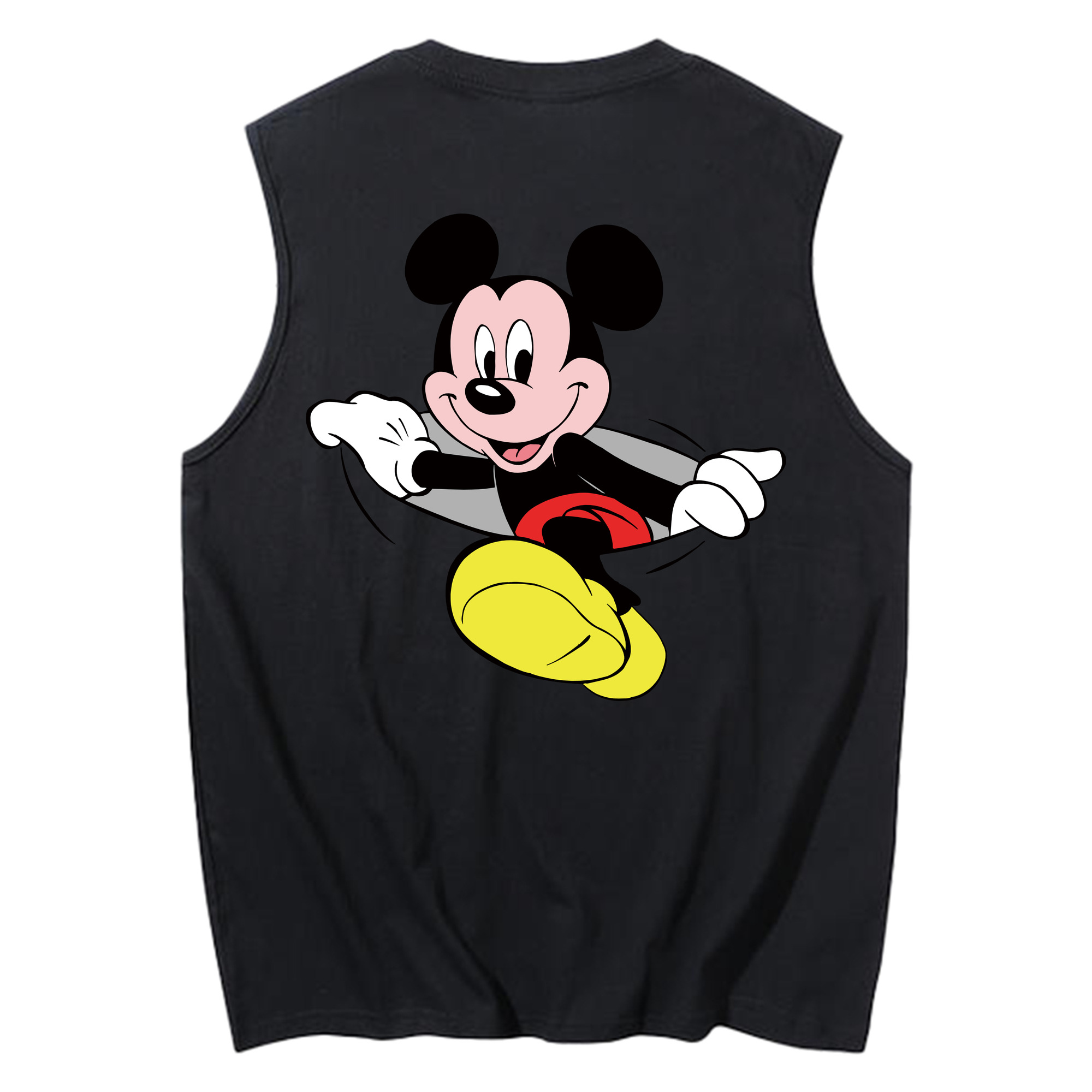ミッキーマウス Mickey Mouse コットン100％タンクトップ（背面プリント）