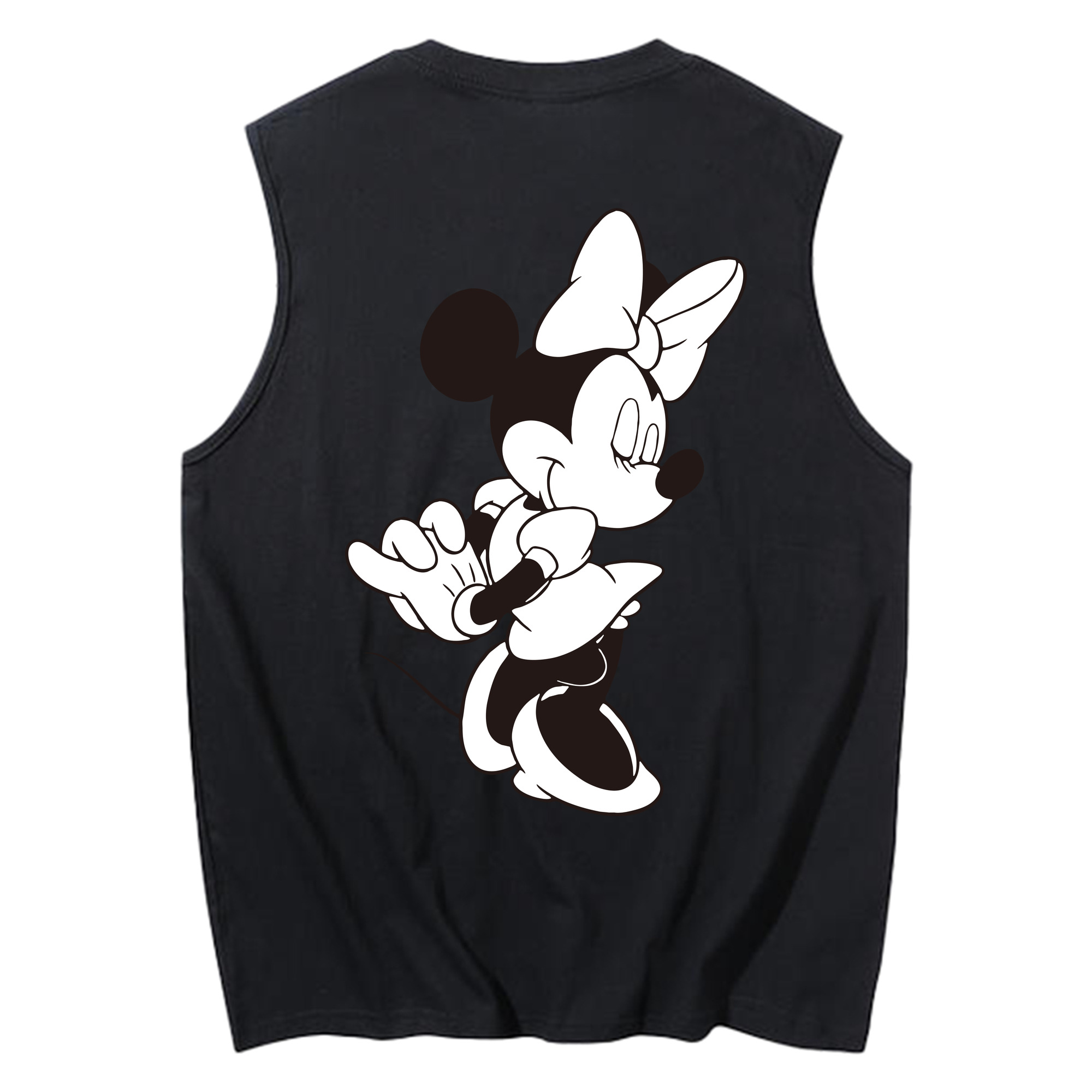 ミッキーマウス Mickey Mouse コットン100％タンクトップ（背面プリント）