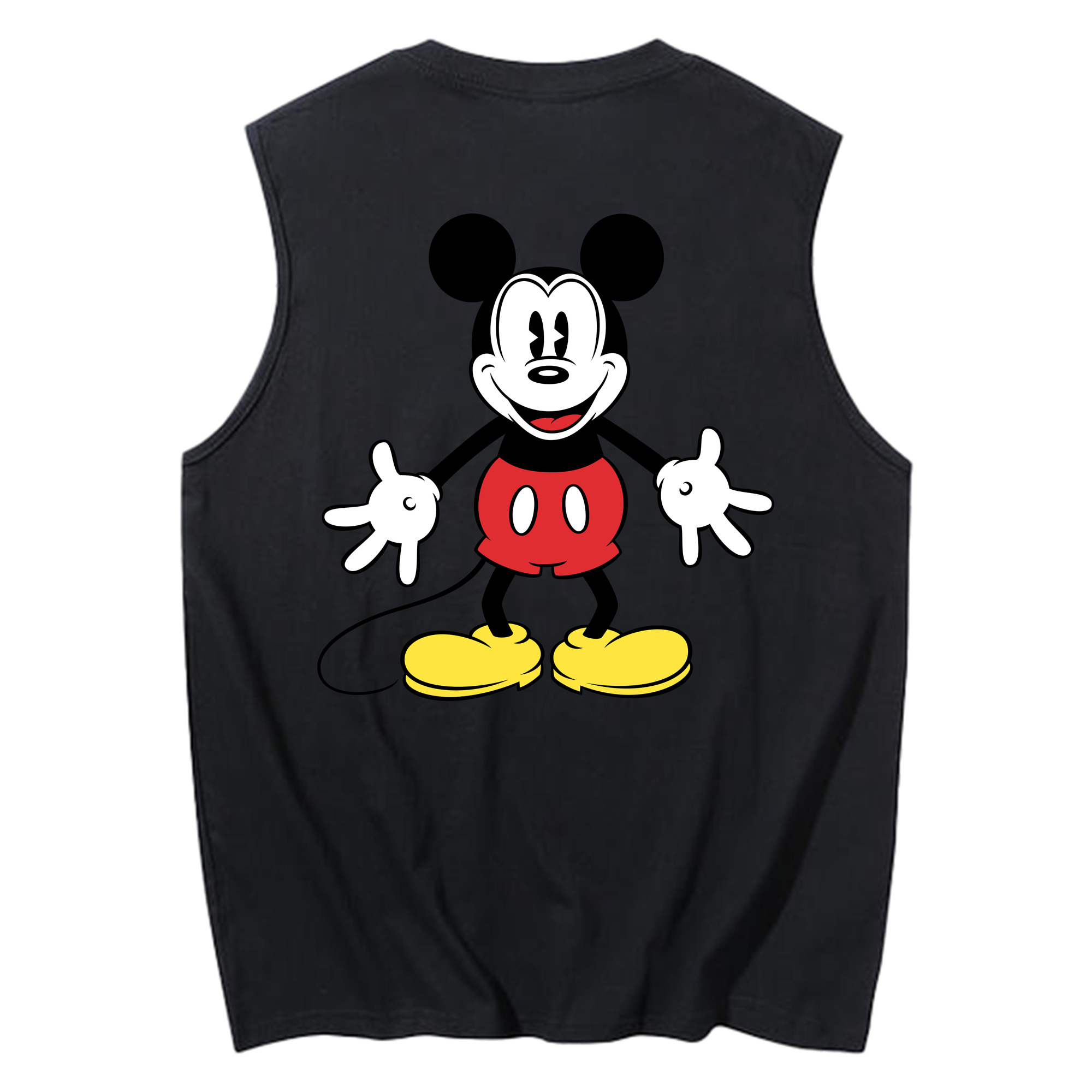 ミッキーマウス Mickey Mouse コットン100％タンクトップ（背面プリント）
