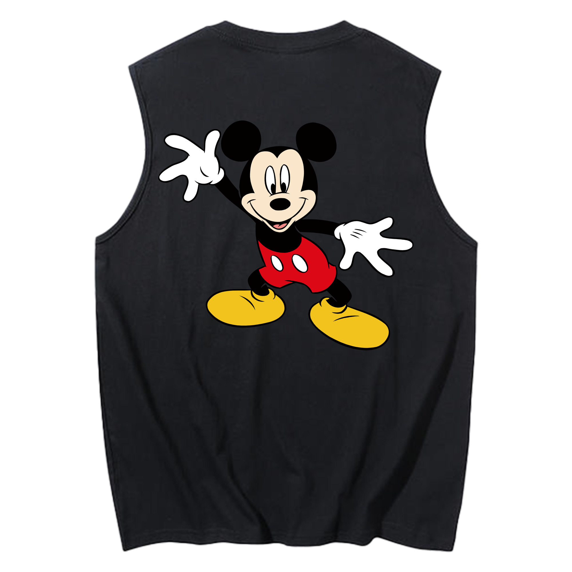 ミッキーマウス Mickey Mouse コットン100％タンクトップ（背面プリント）