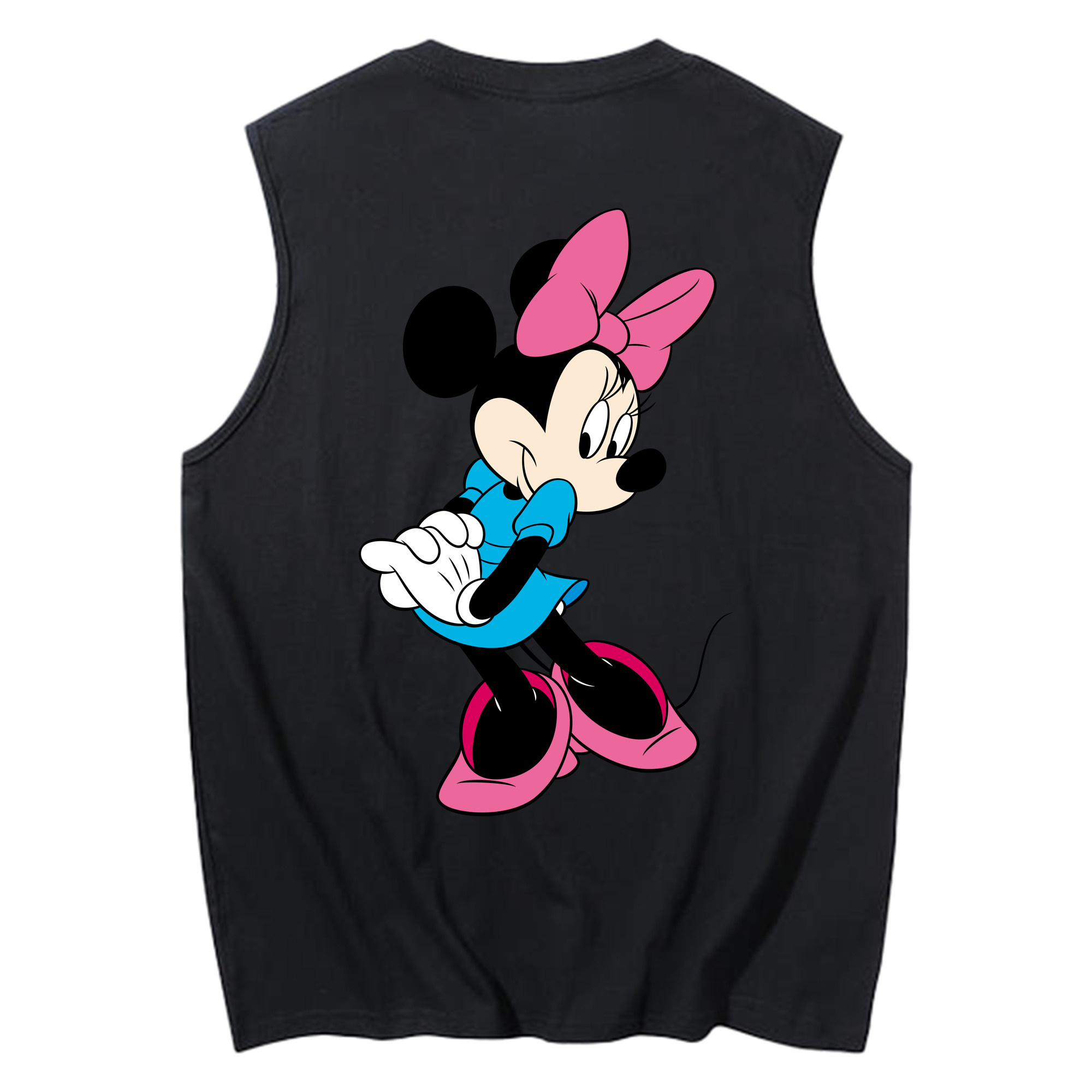 ミッキーマウス Mickey Mouse コットン100％タンクトップ（背面プリント）