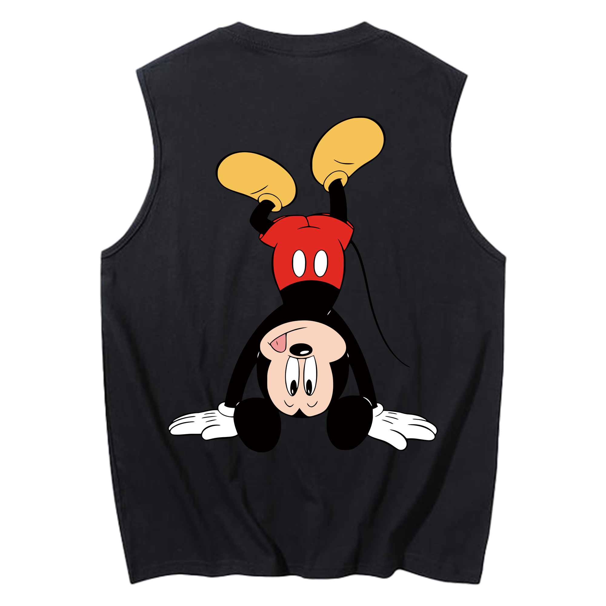 ミッキーマウス Mickey Mouse コットン100％タンクトップ（背面プリント）