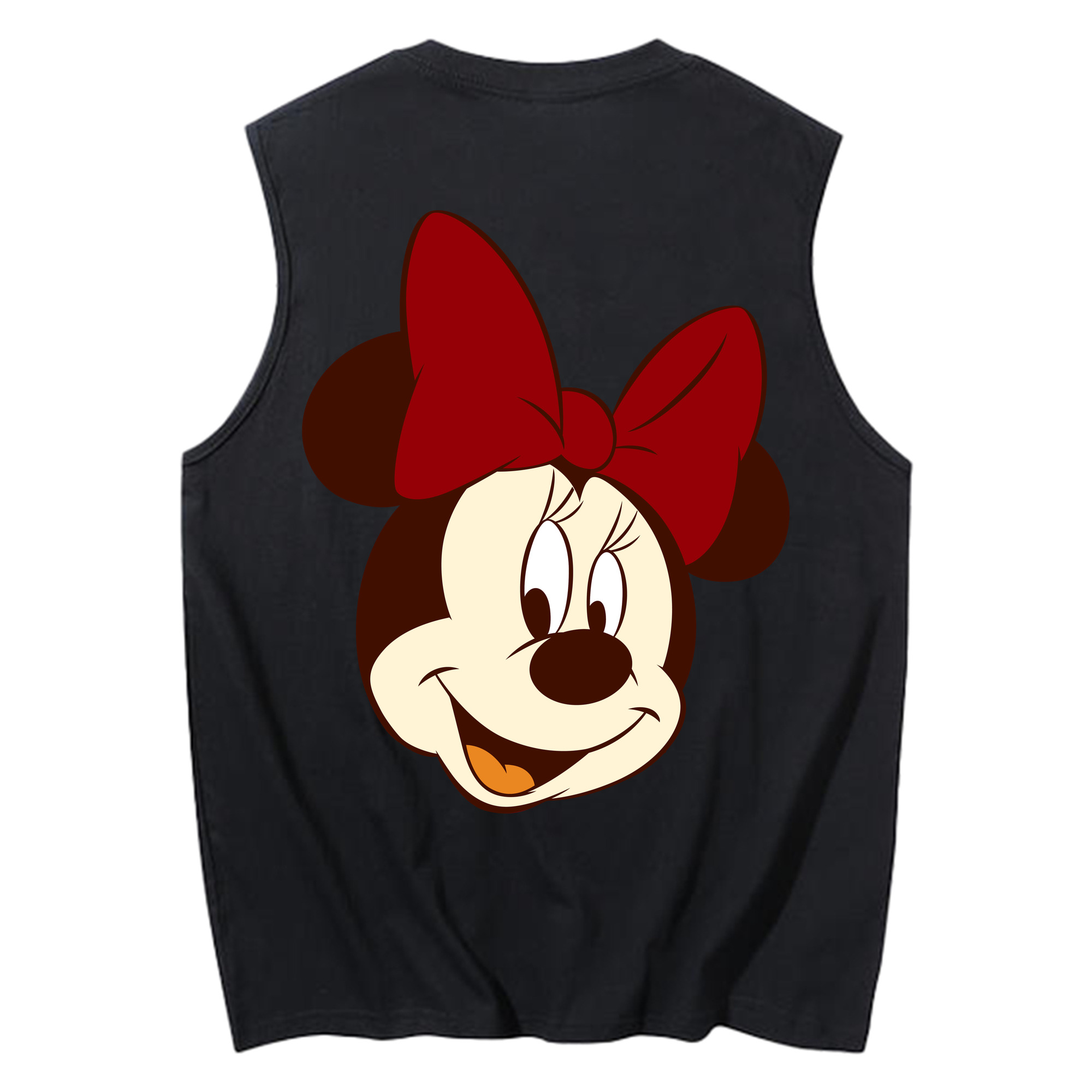 ミッキーマウス Mickey Mouse コットン100％タンクトップ（背面プリント）