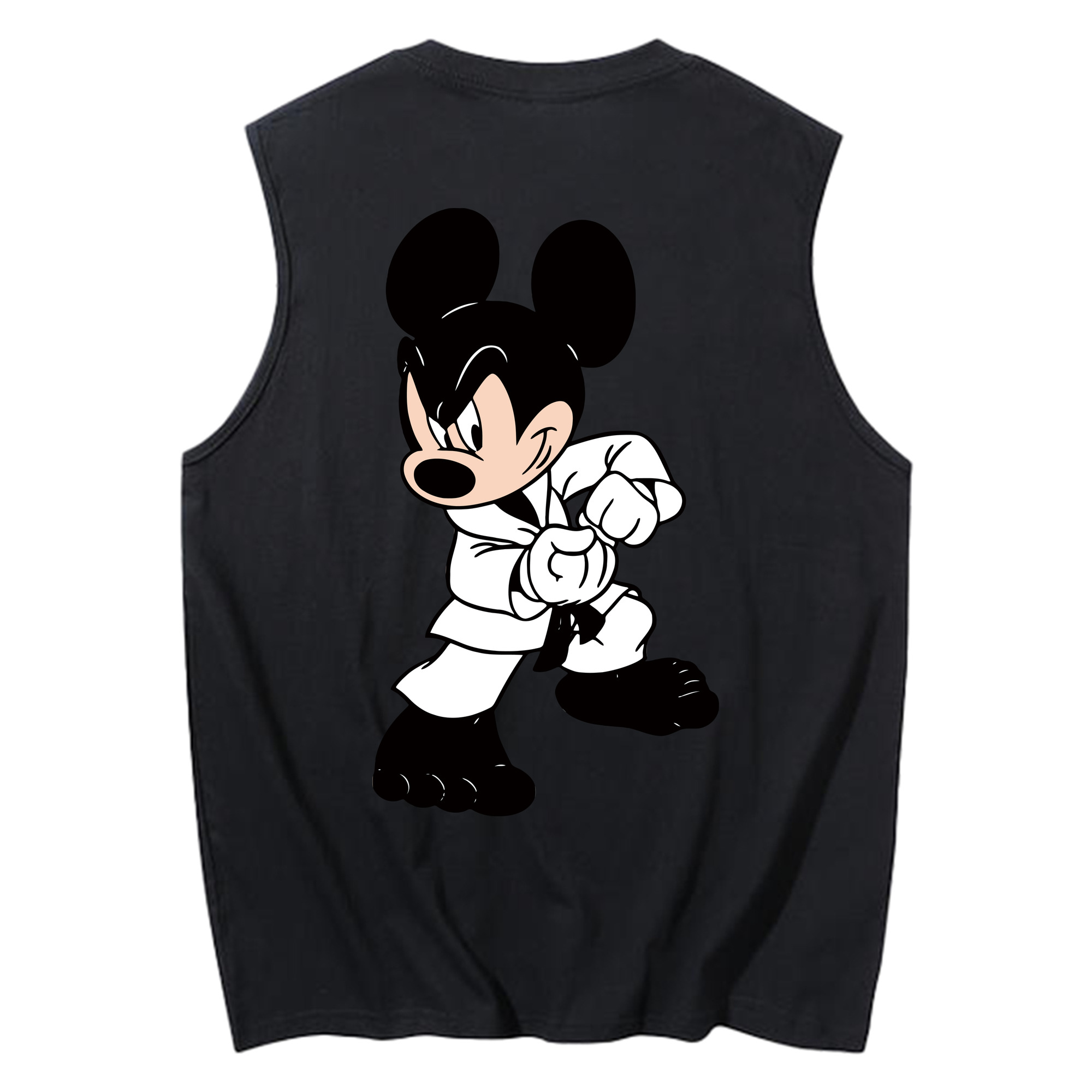 ミッキーマウス Mickey Mouse コットン100％タンクトップ（背面プリント）