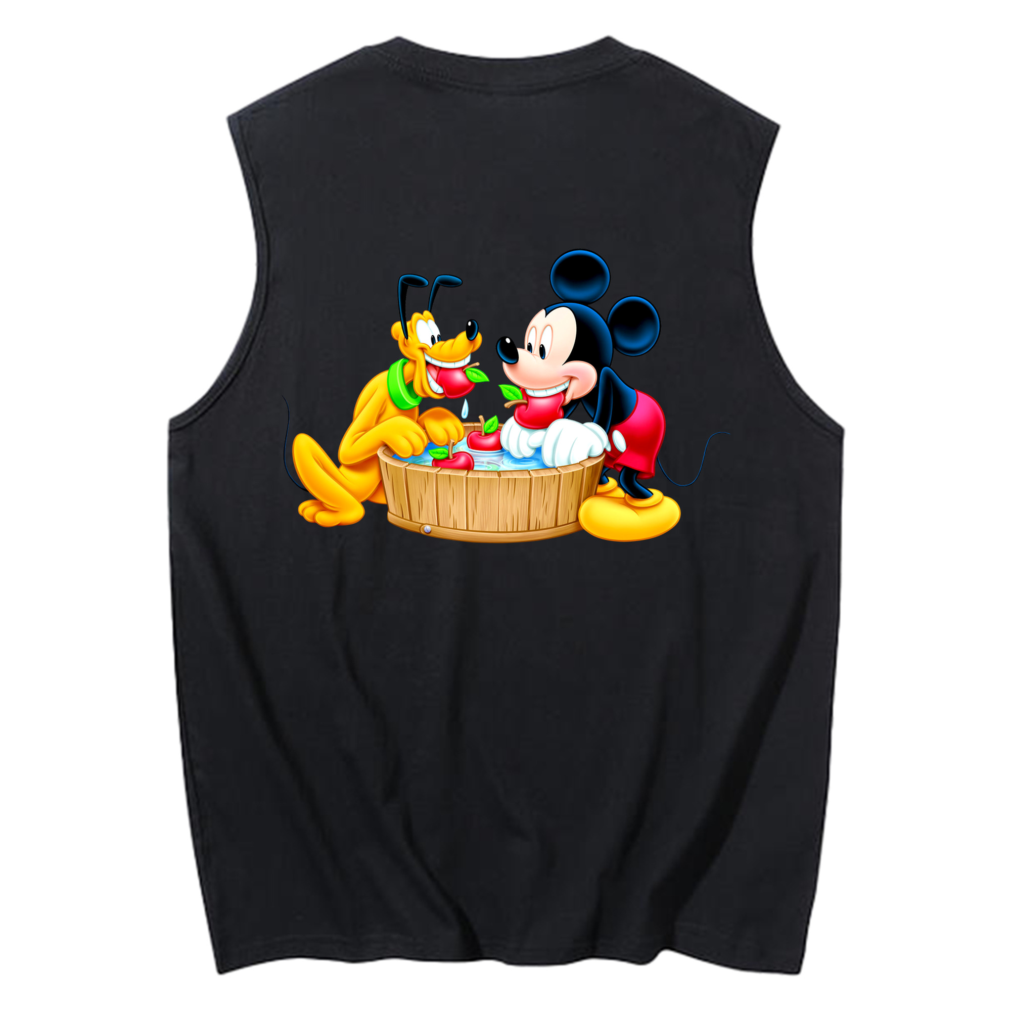 ミッキーマウス Mickey Mouse コットン100％タンクトップ（背面プリント）