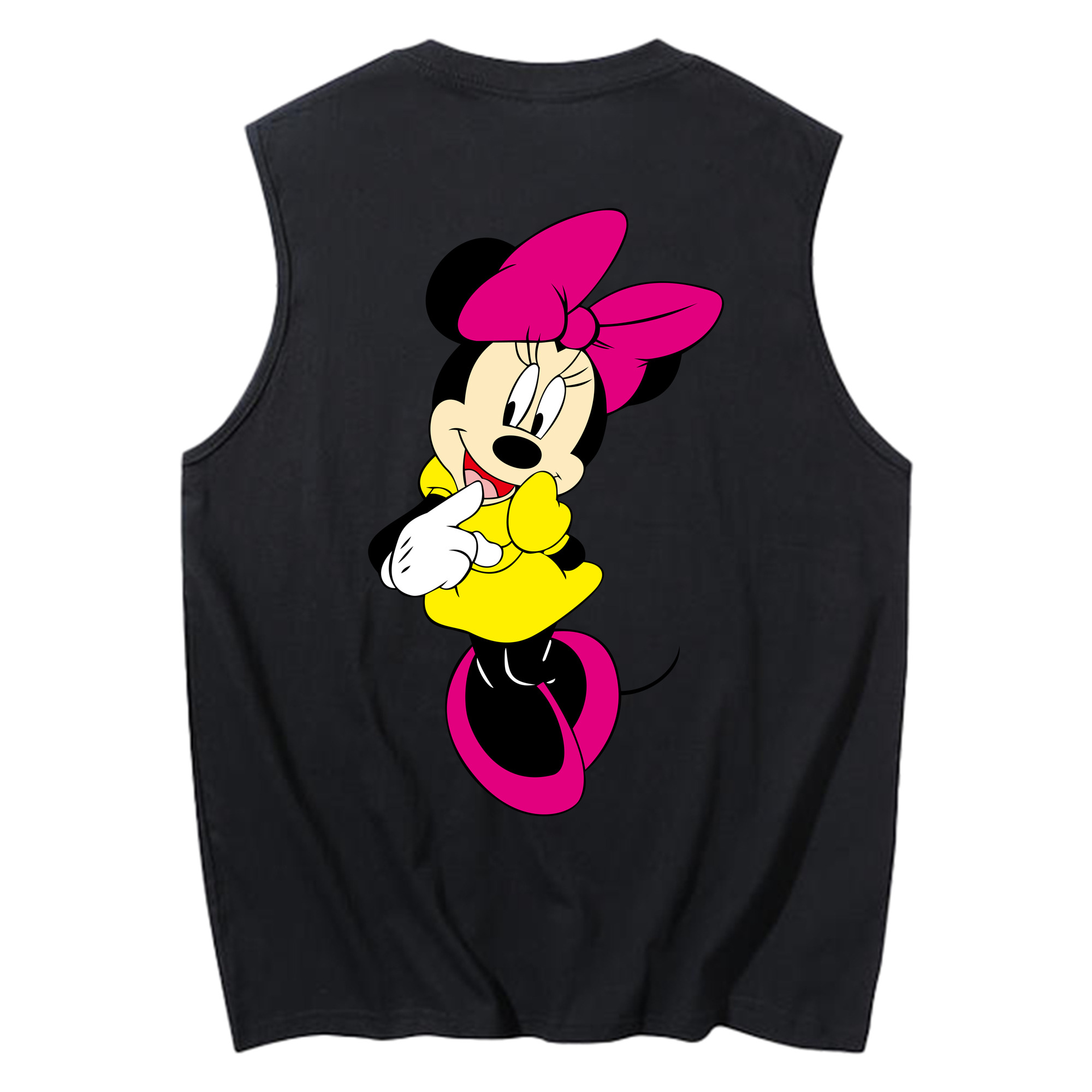 ミッキーマウス Mickey Mouse コットン100％タンクトップ（背面プリント）