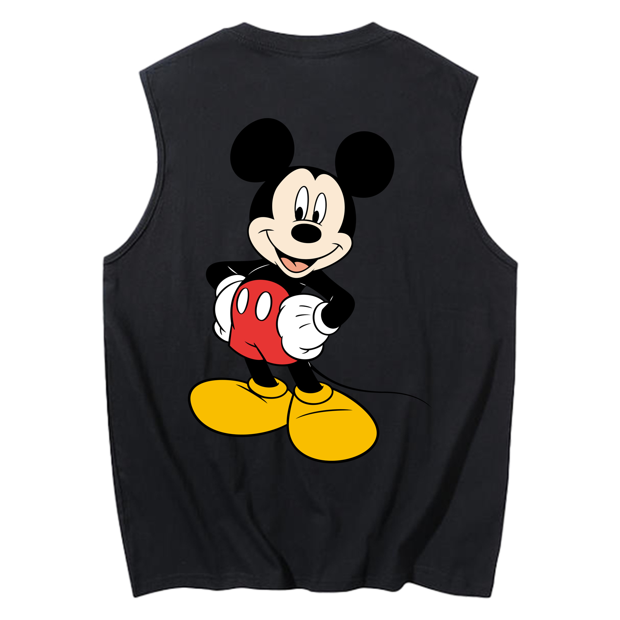 ミッキーマウス Mickey Mouse コットン100％タンクトップ（背面プリント）