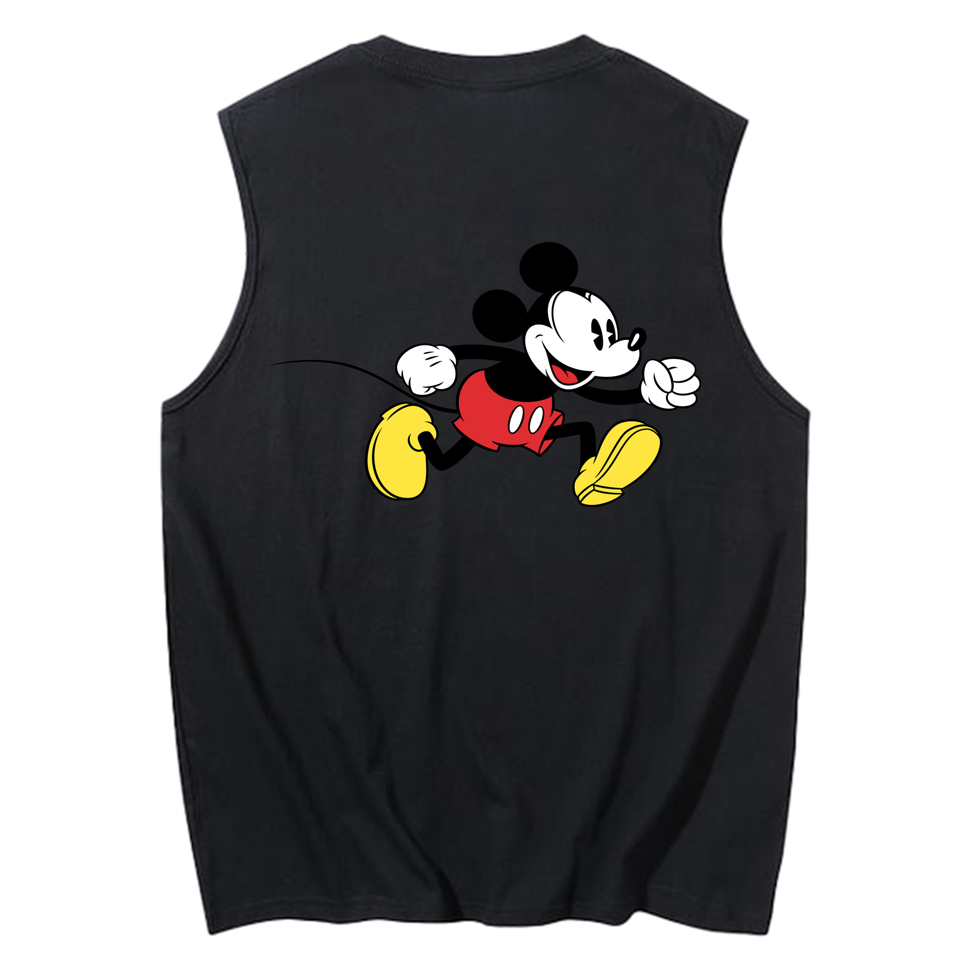 （画像用） ミッキーマウス Mickey Mouse コットン100％タンクトップ（背面プリント）