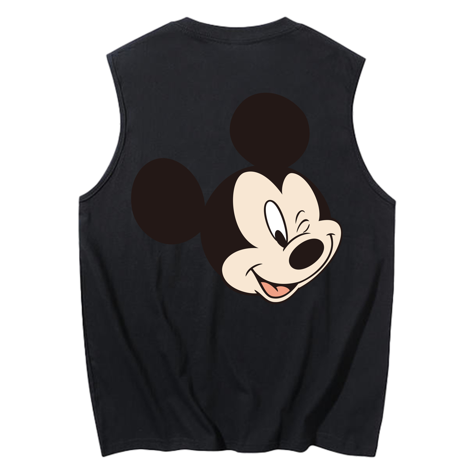ミッキーマウス Mickey Mouse コットン100％タンクトップ（背面プリント）