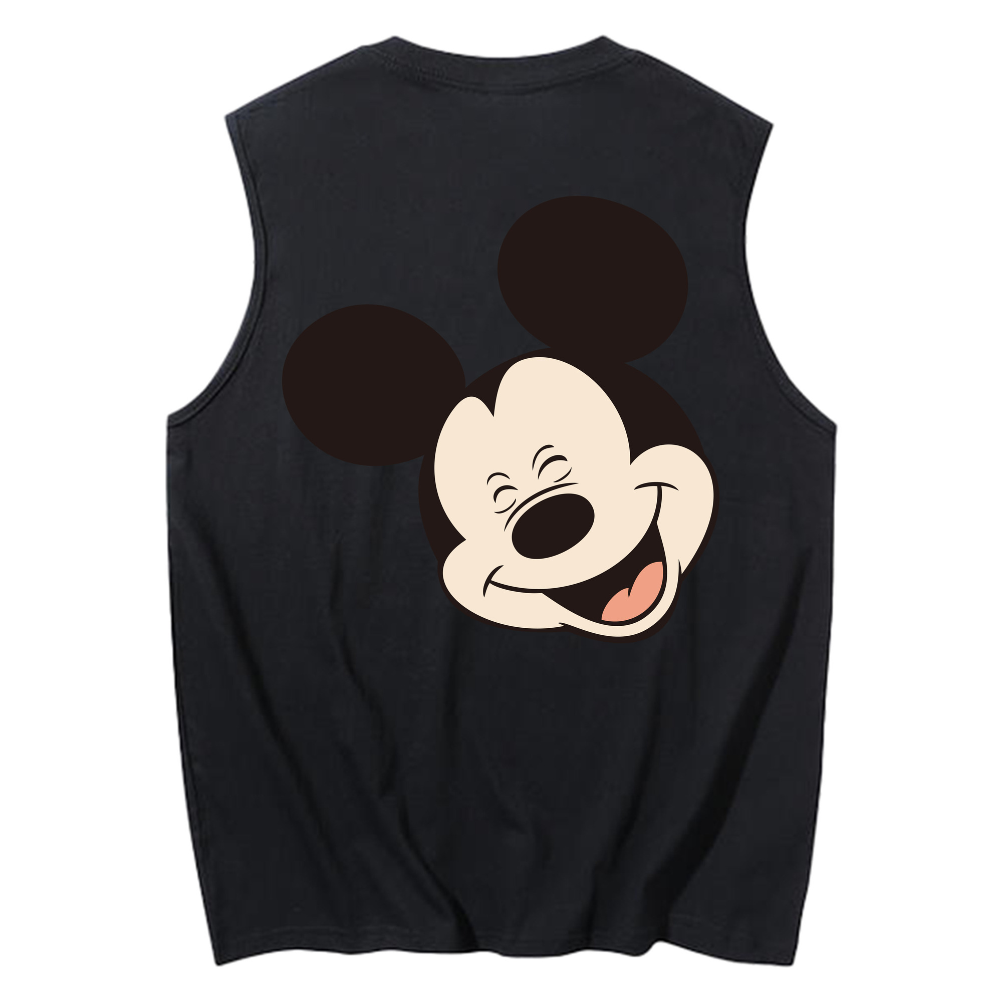 ミッキーマウス Mickey Mouse コットン100％タンクトップ（背面プリント）