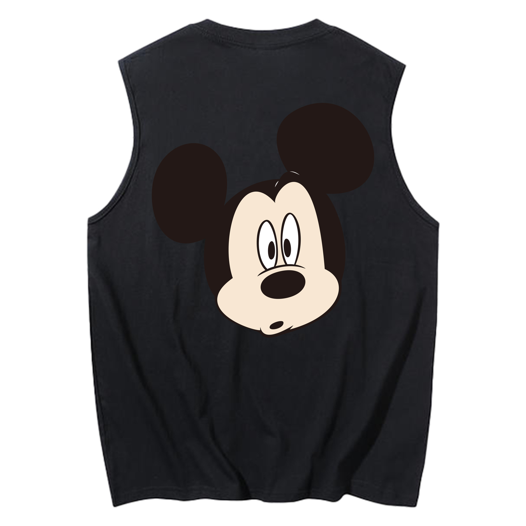 ミッキーマウス Mickey Mouse コットン100％タンクトップ（背面プリント）