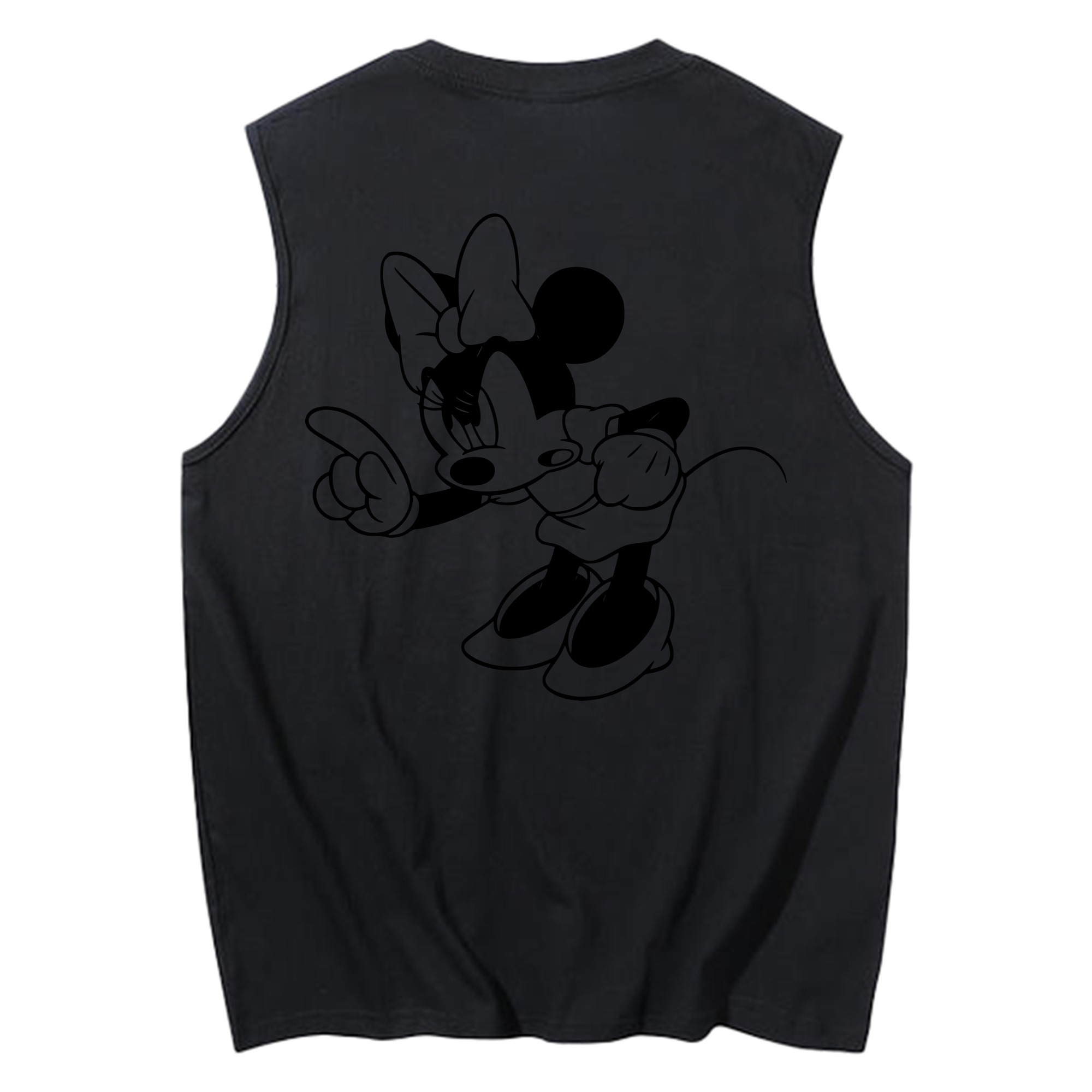 ミッキーマウス Mickey Mouse コットン100％タンクトップ（背面プリント）