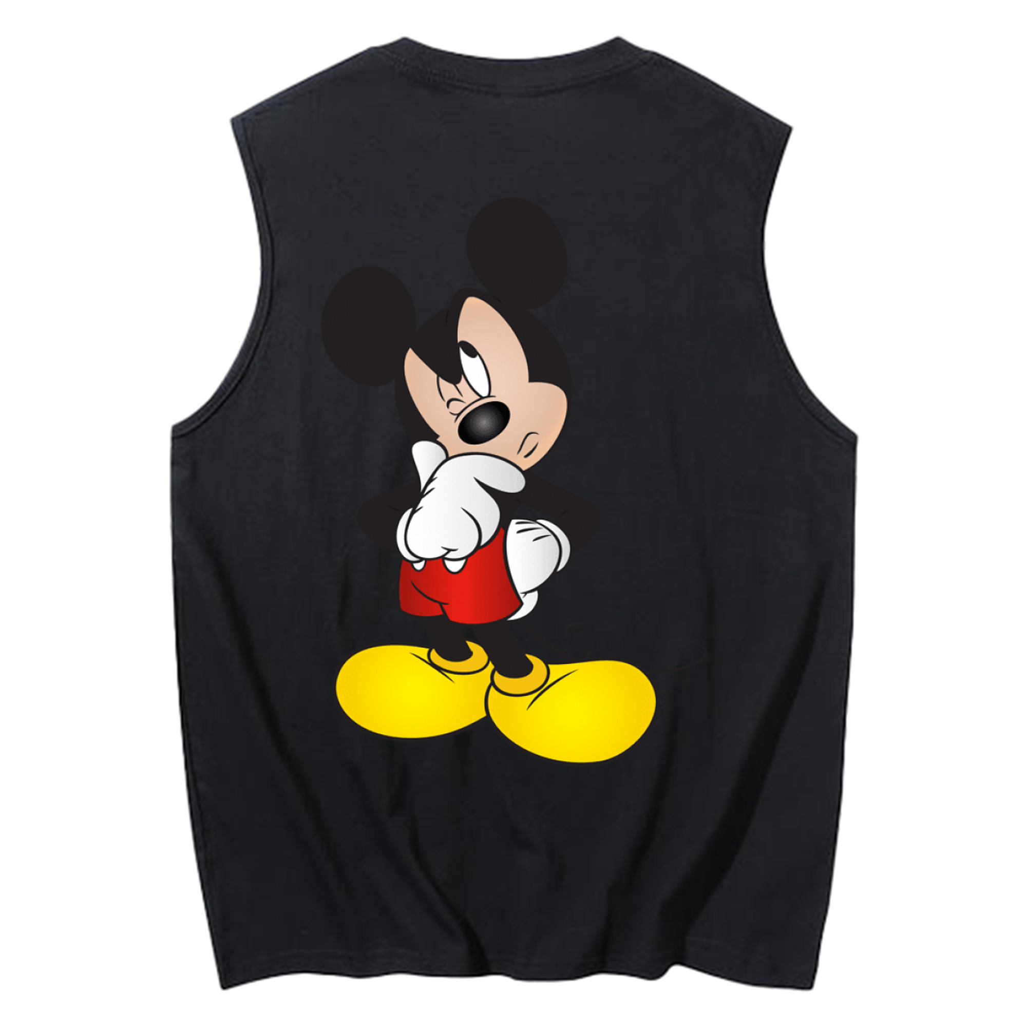 ミッキーマウス Mickey Mouse コットン100％タンクトップ（背面プリント）