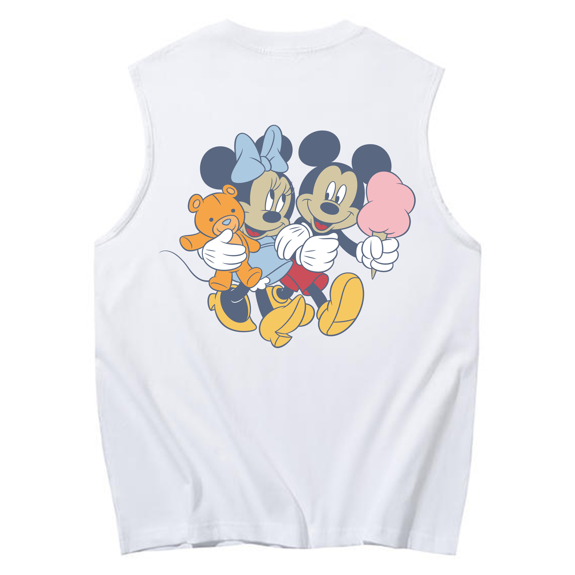 ミッキーマウス Mickey Mouse コットン100％タンクトップ（背面プリント）