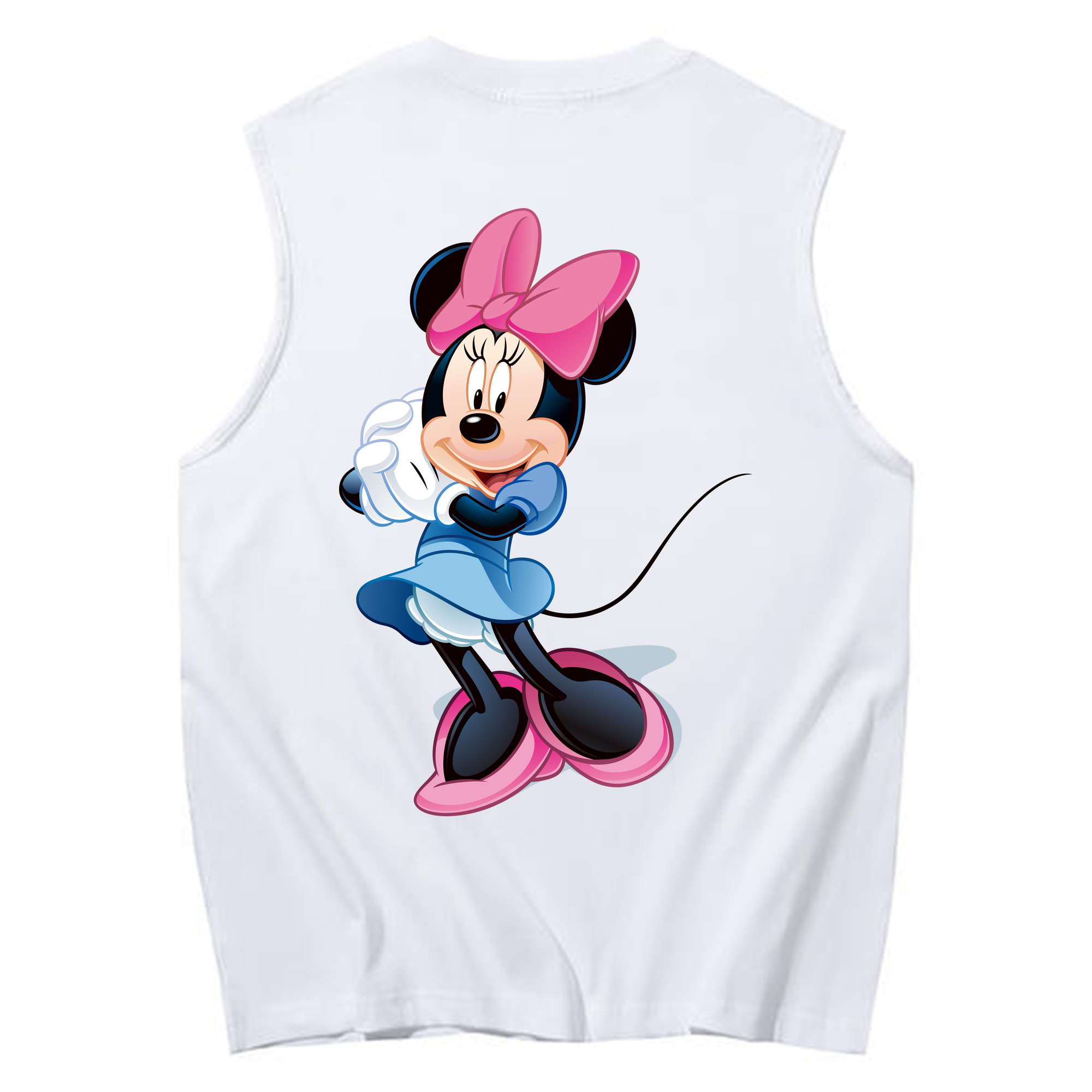 ミッキーマウス Mickey Mouse コットン100％タンクトップ（背面プリント）