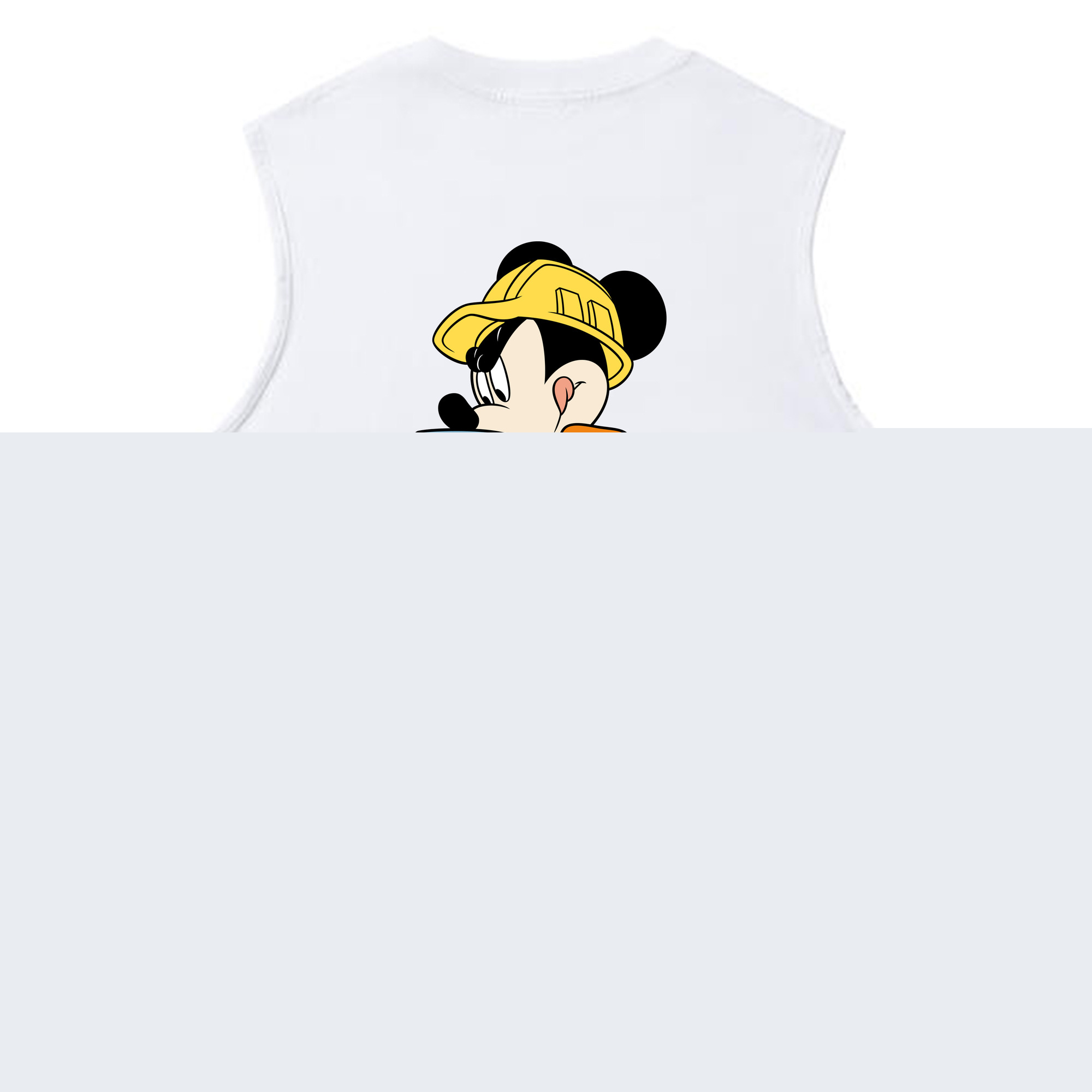 ミッキーマウス Mickey Mouse コットン100％タンクトップ（背面プリント）