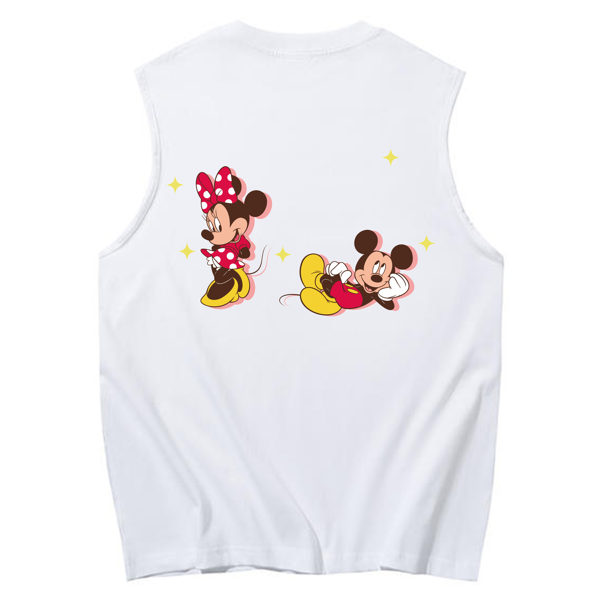 ミッキーマウス Mickey Mouse コットン100％タンクトップ（背面プリント）