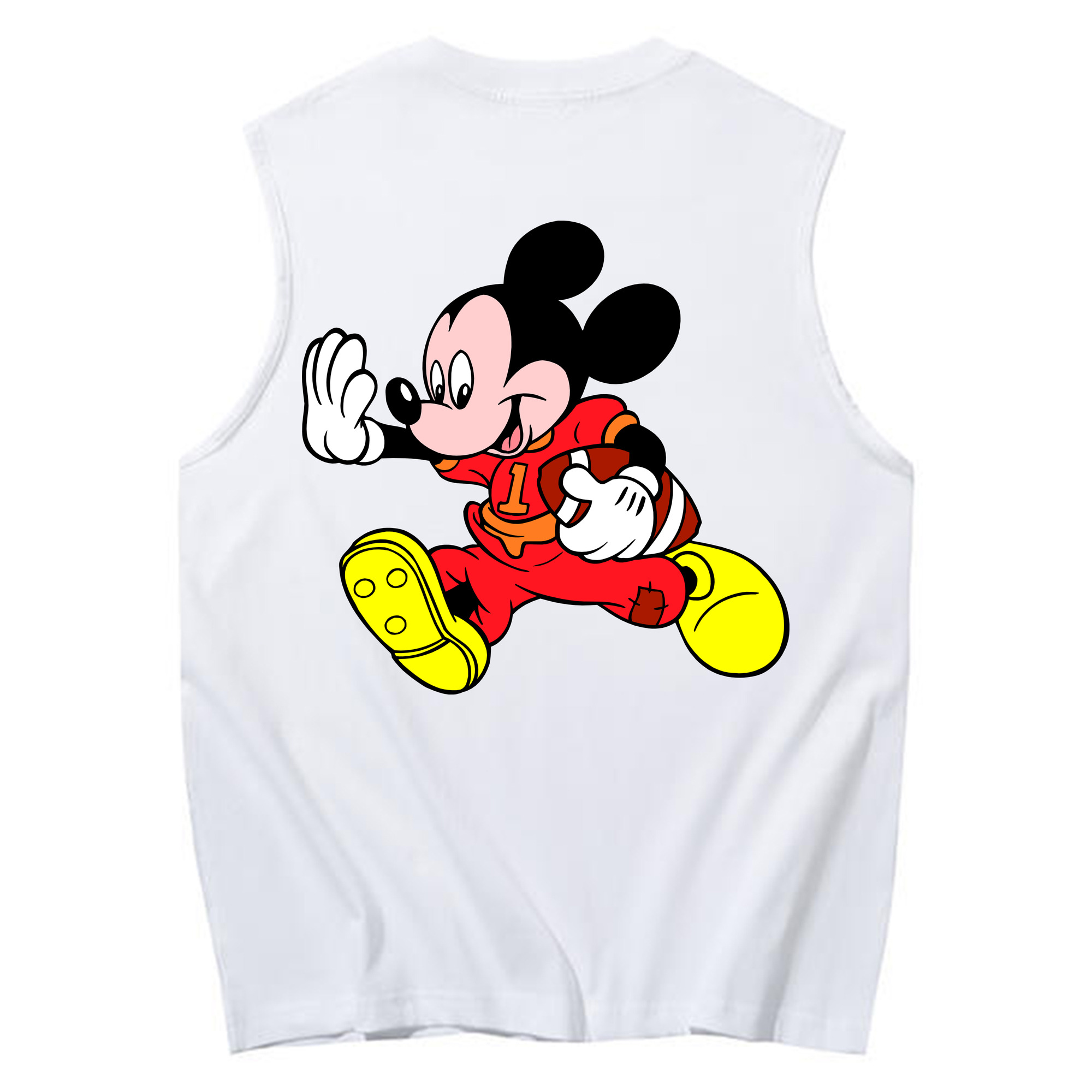 ミッキーマウス Mickey Mouse コットン100％タンクトップ（背面プリント）