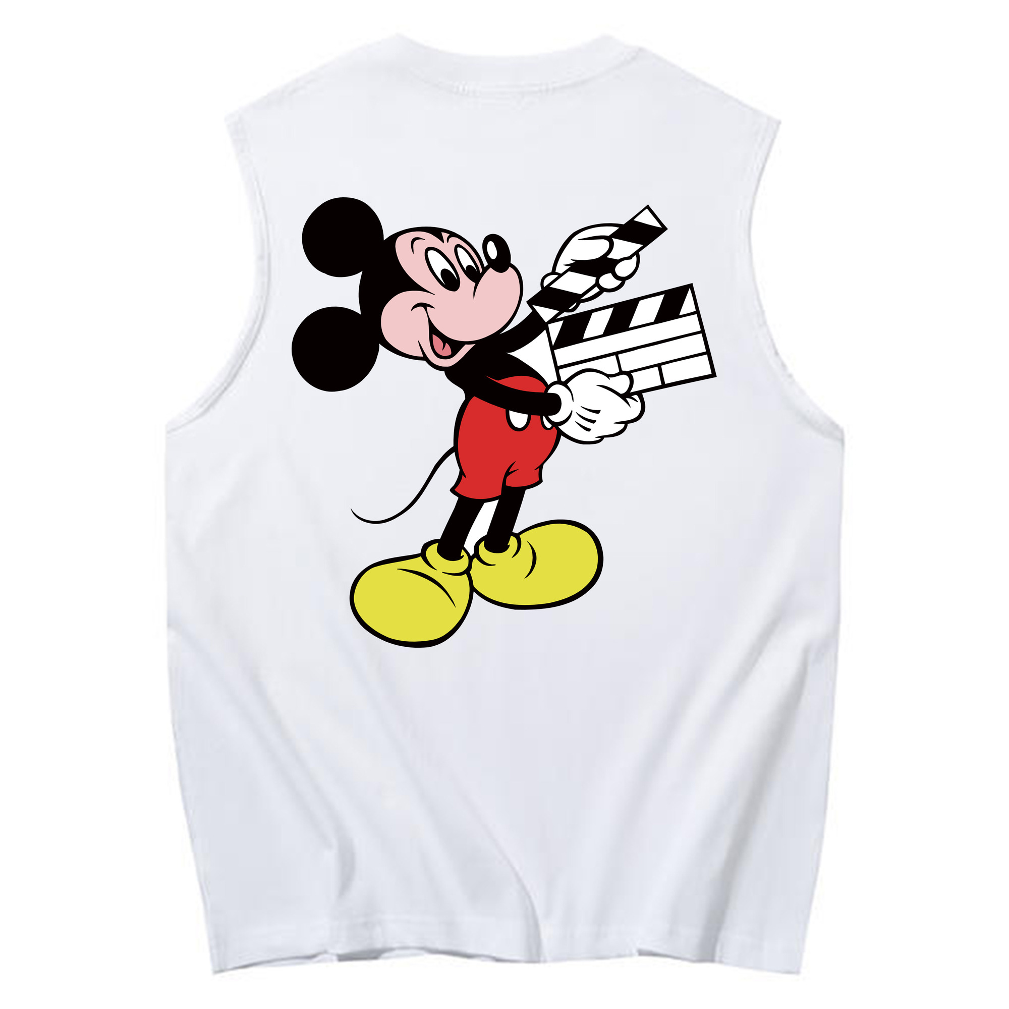 ミッキーマウス Mickey Mouse コットン100％タンクトップ（背面プリント）