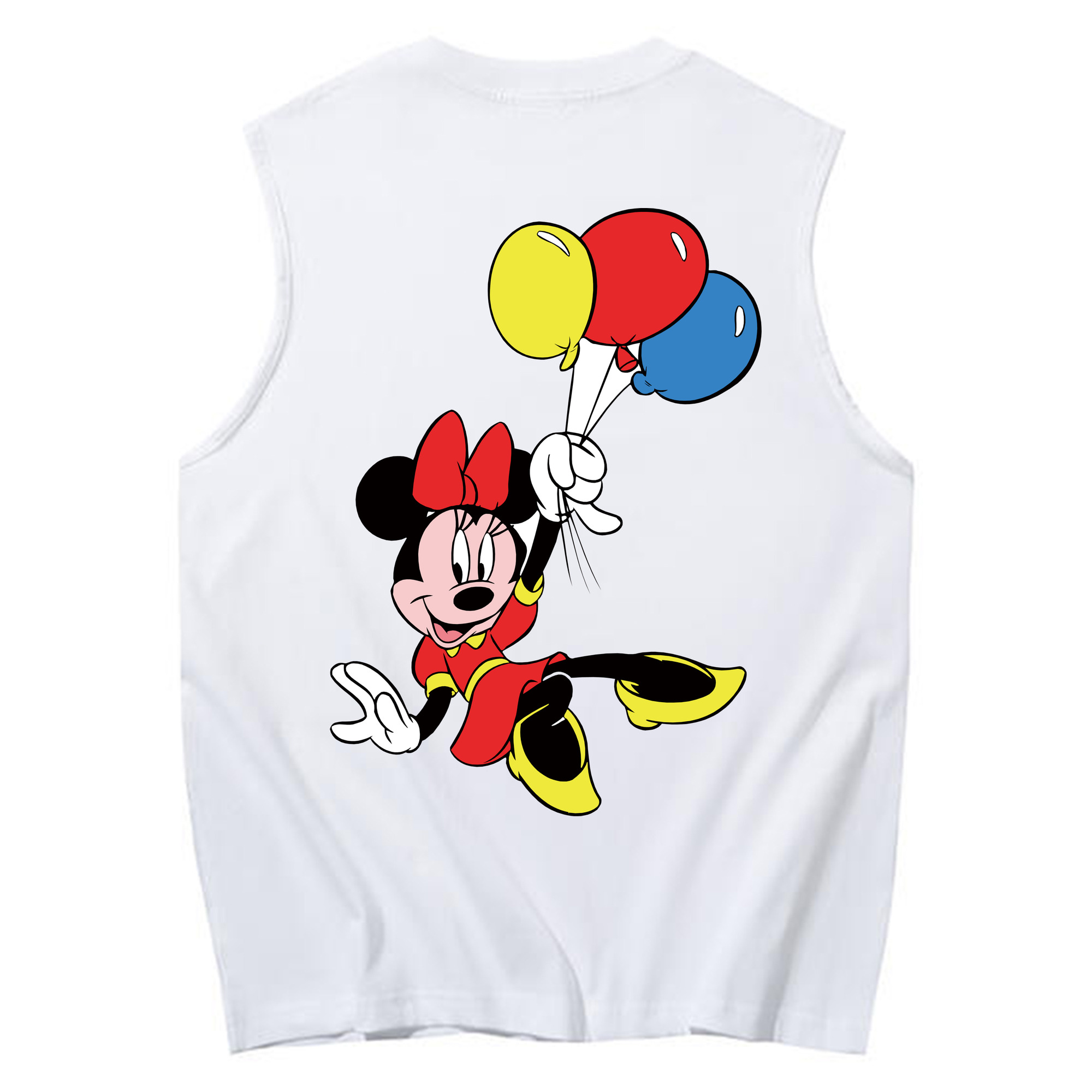 ミッキーマウス Mickey Mouse コットン100％タンクトップ（背面プリント）