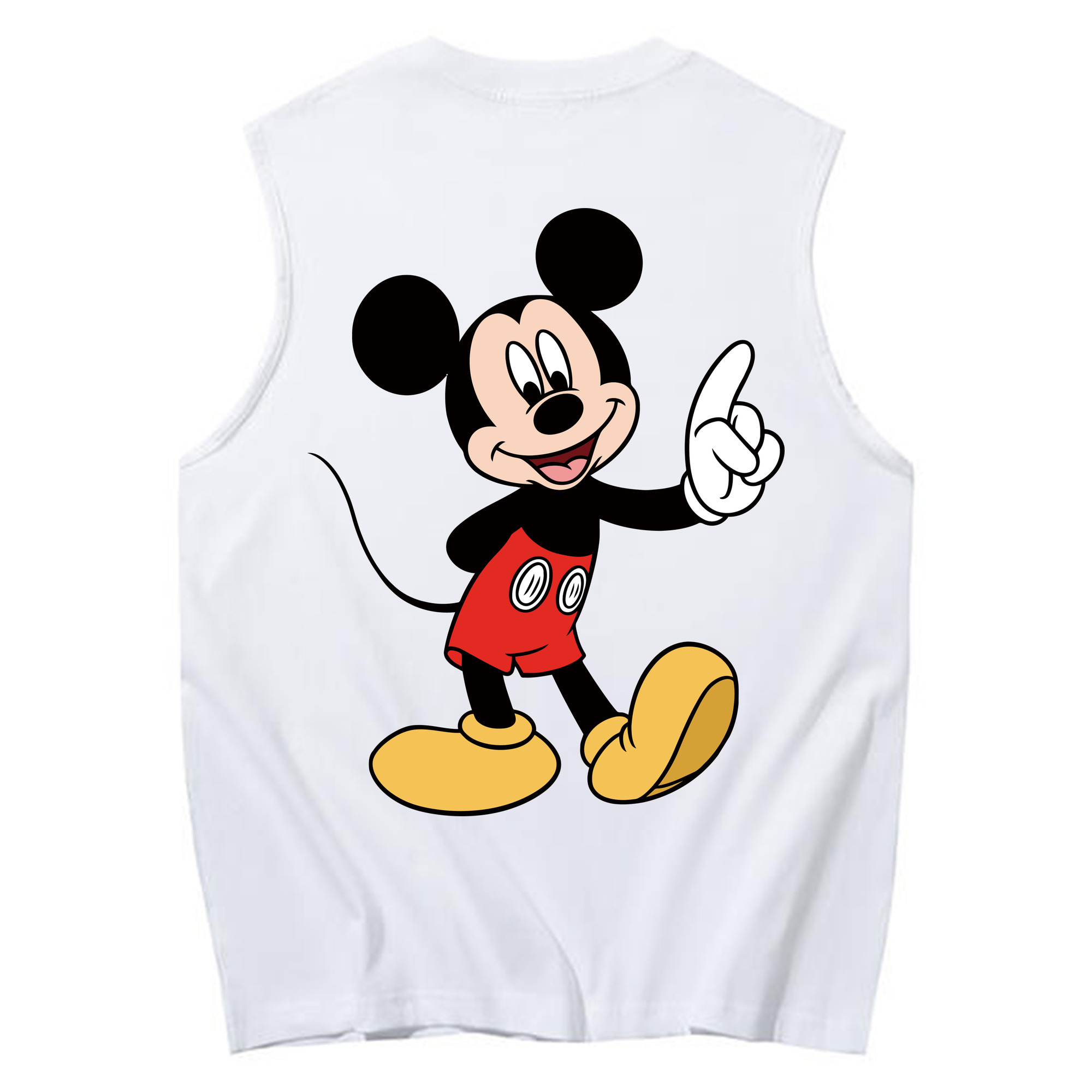 ミッキーマウス Mickey Mouse コットン100％タンクトップ（背面プリント）
