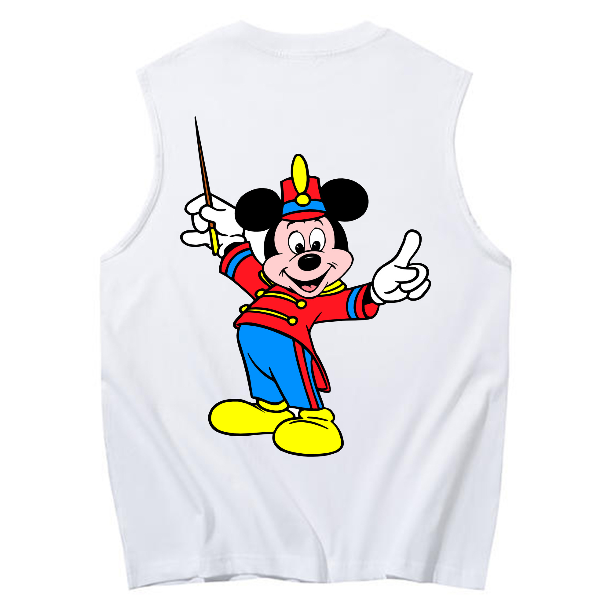 ミッキーマウス Mickey Mouse コットン100％タンクトップ（背面プリント）