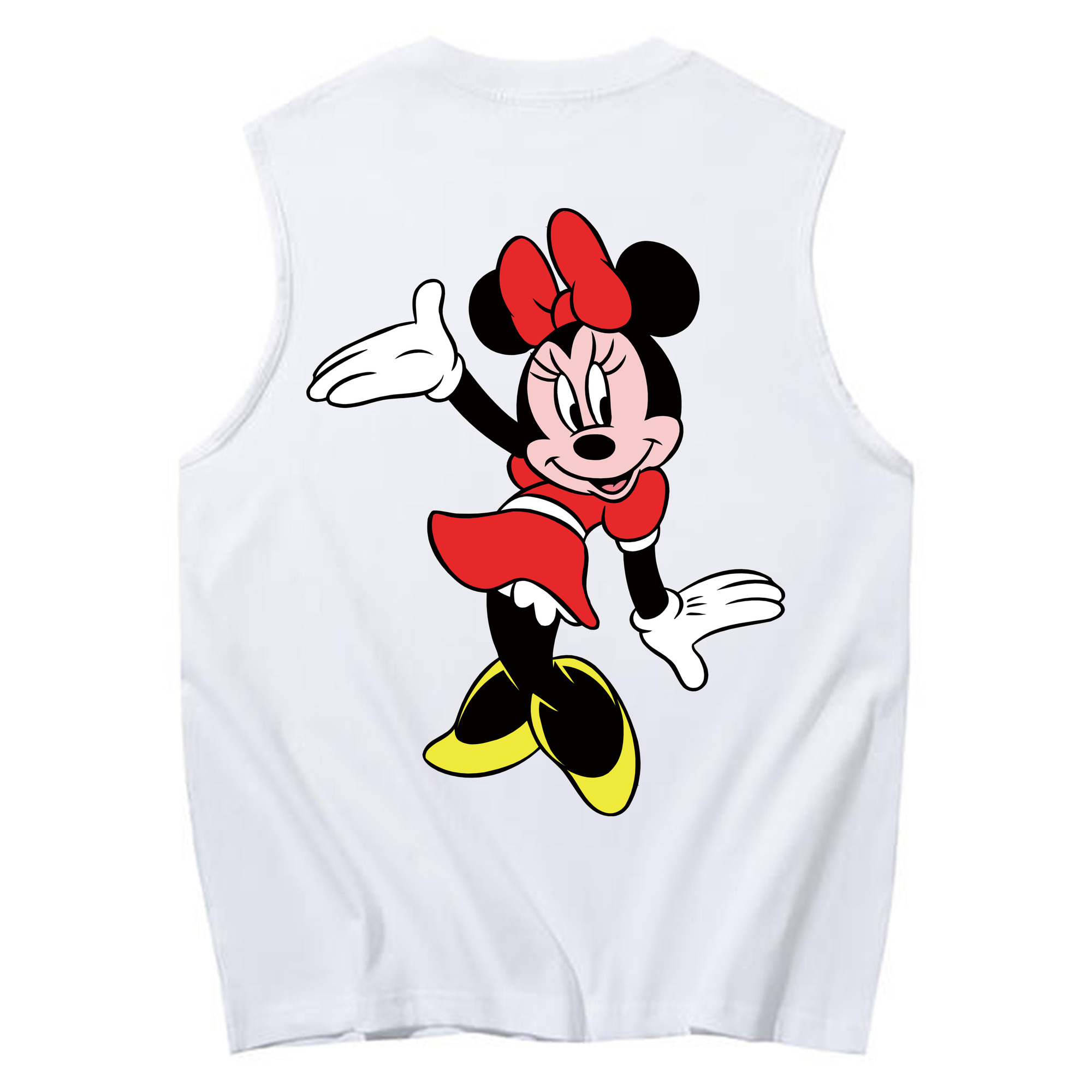 ミッキーマウス Mickey Mouse コットン100％タンクトップ（背面プリント）