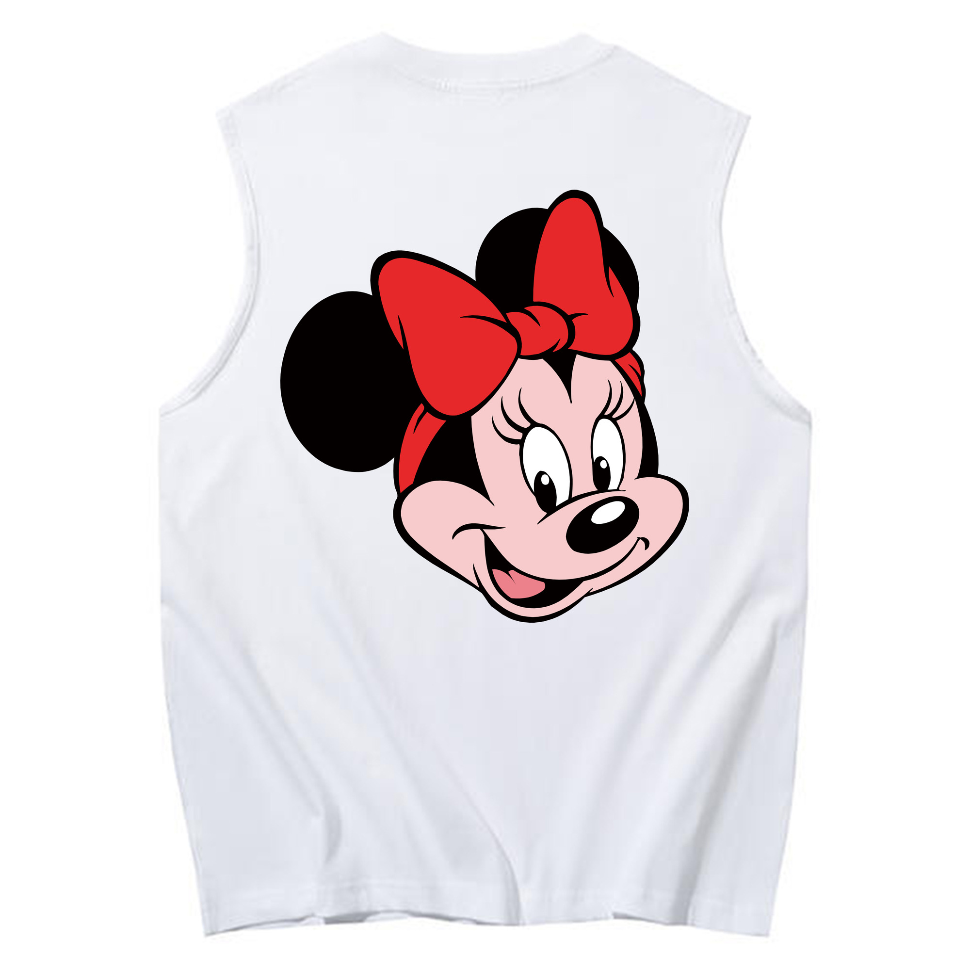 ミッキーマウス Mickey Mouse コットン100％タンクトップ（背面プリント）
