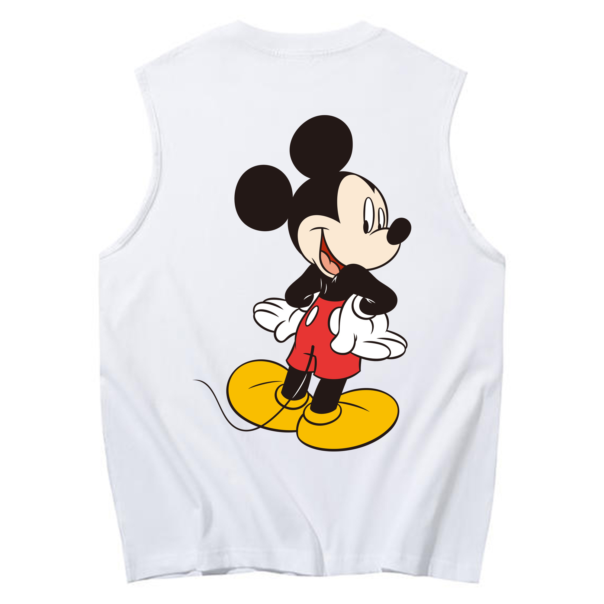ミッキーマウス Mickey Mouse コットン100％タンクトップ（背面プリント）