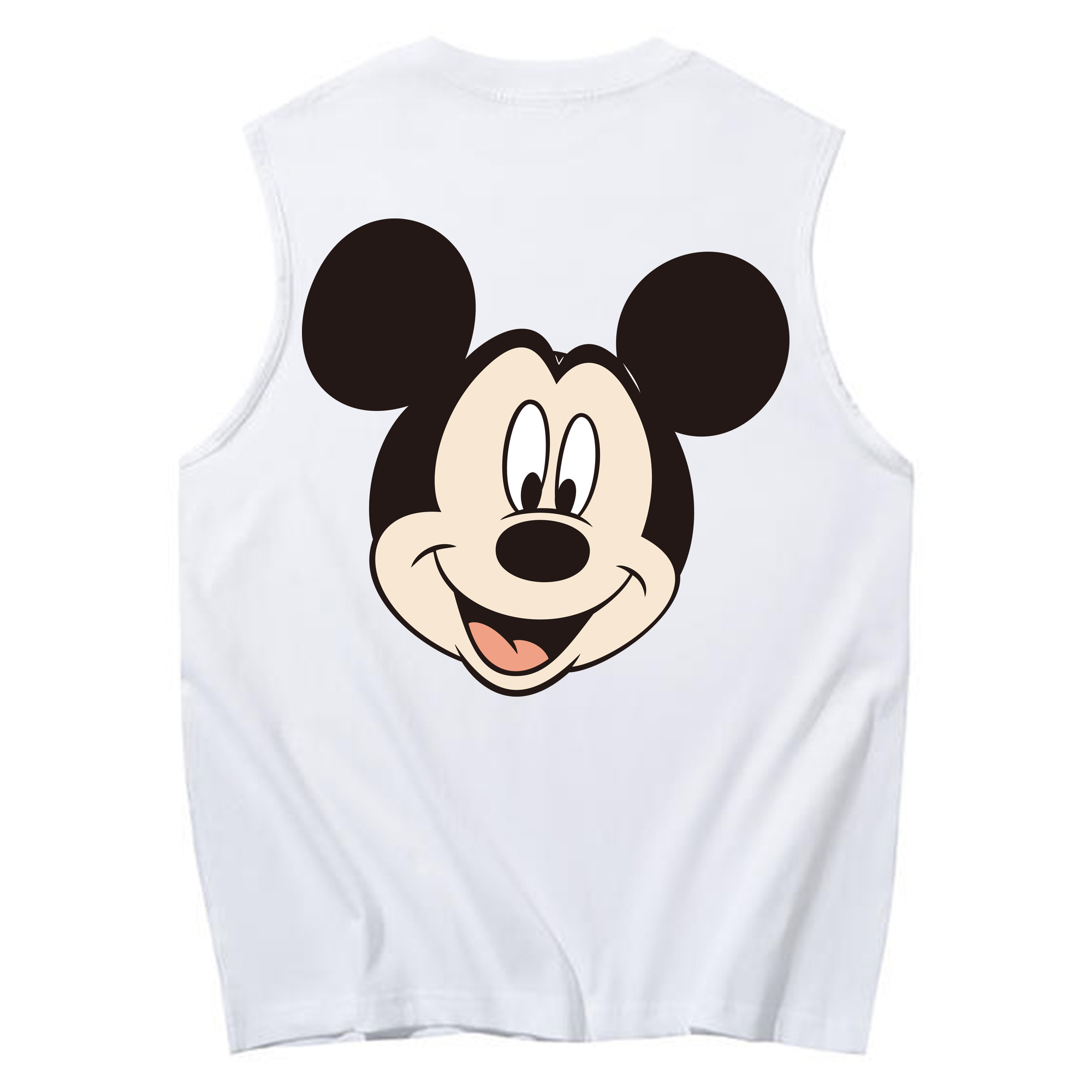ミッキーマウス Mickey Mouse コットン100％タンクトップ（背面プリント）