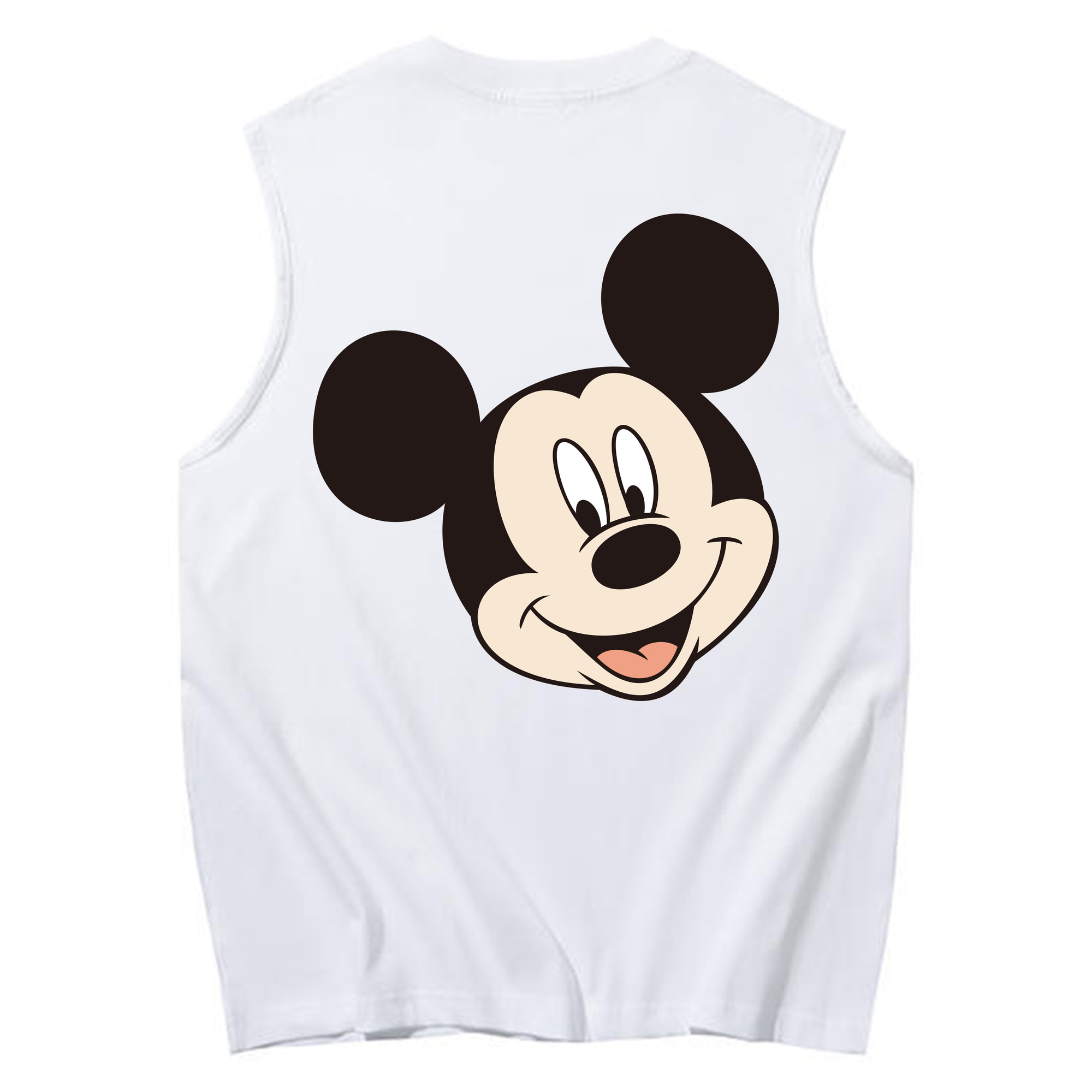 ミッキーマウス Mickey Mouse コットン100％タンクトップ（背面プリント）