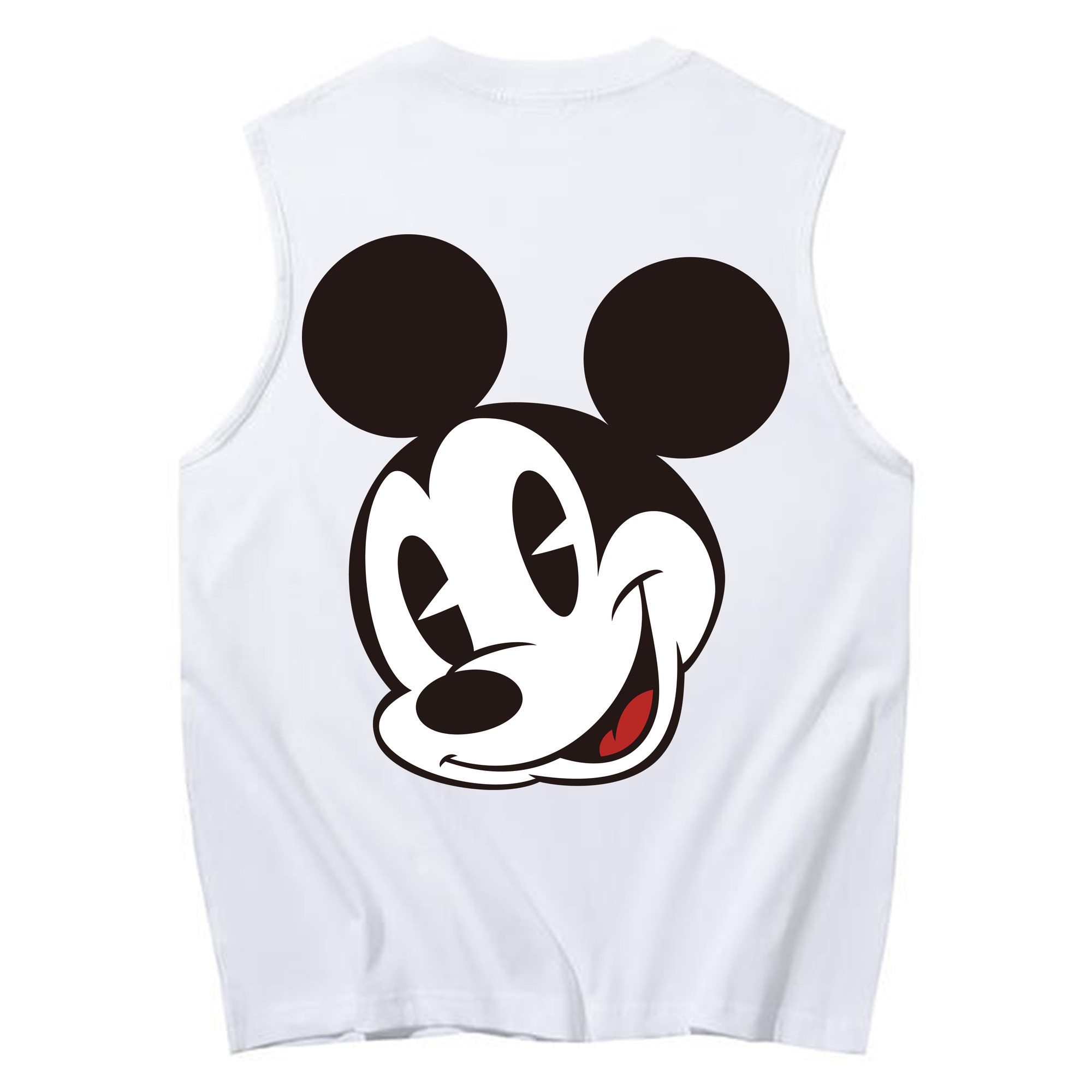 ミッキーマウス Mickey Mouse コットン100％タンクトップ（背面プリント）