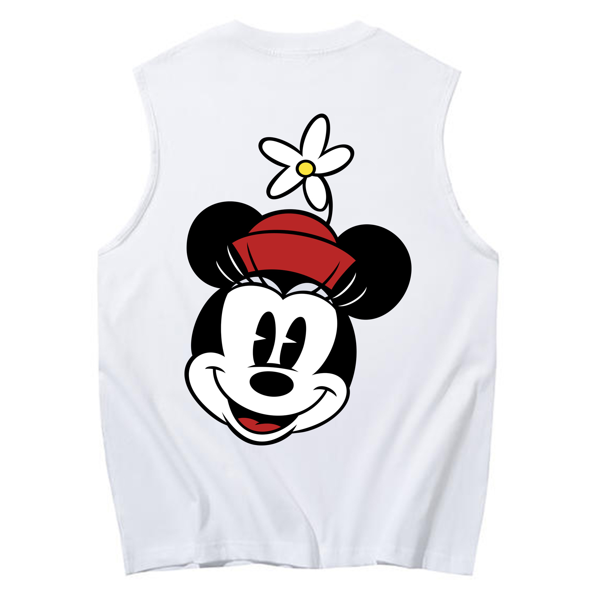 ミッキーマウス Mickey Mouse コットン100％タンクトップ（背面プリント）