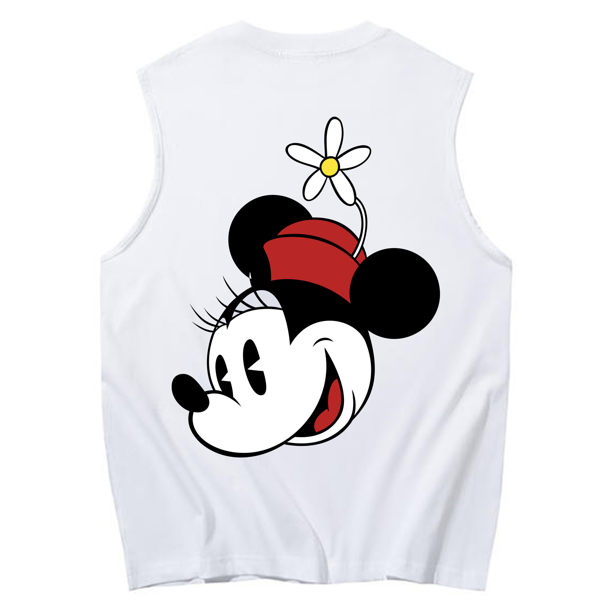 （画像用） ミッキーマウス Mickey Mouse コットン100％タンクトップ（背面プリント）