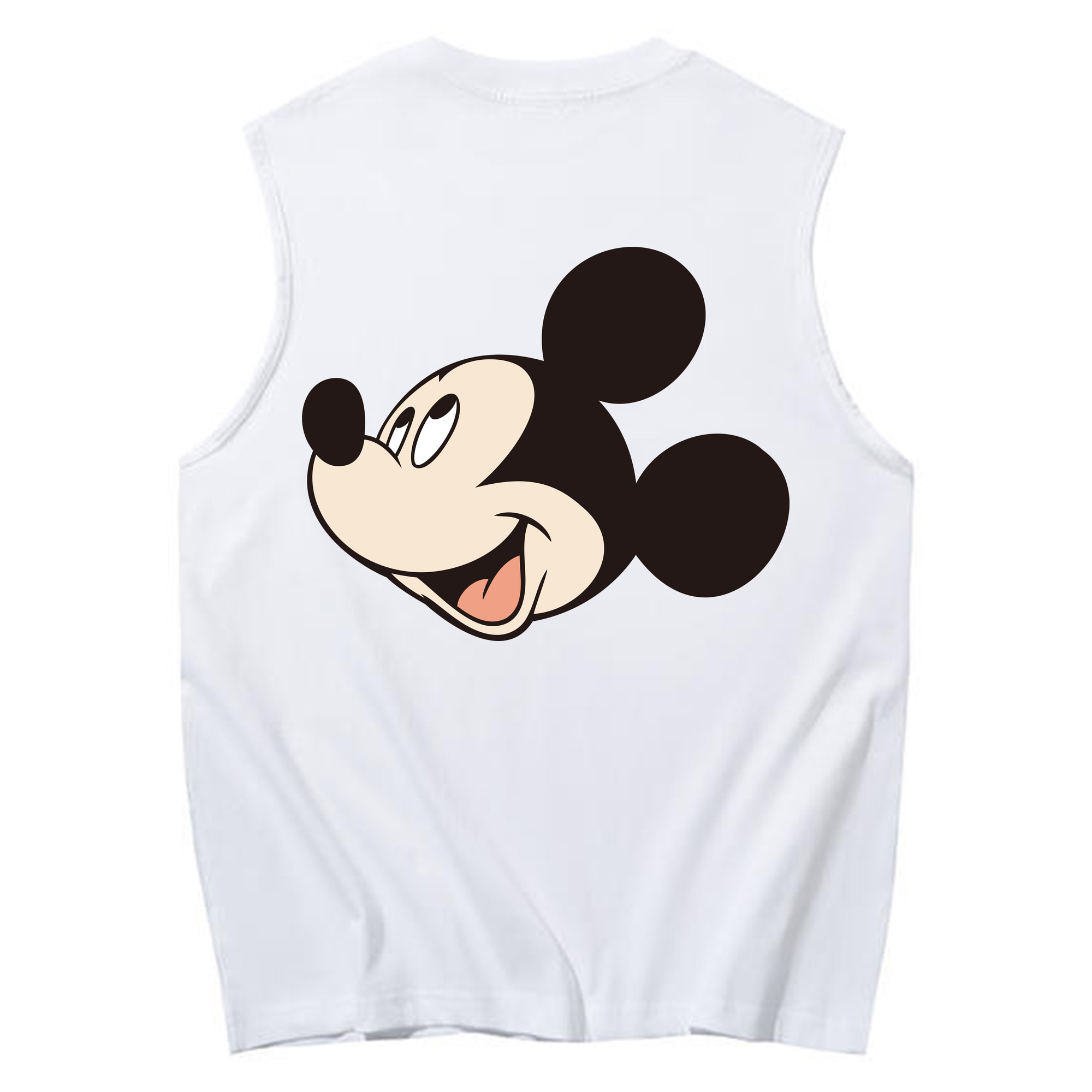 ミッキーマウス Mickey Mouse コットン100％タンクトップ（背面プリント）