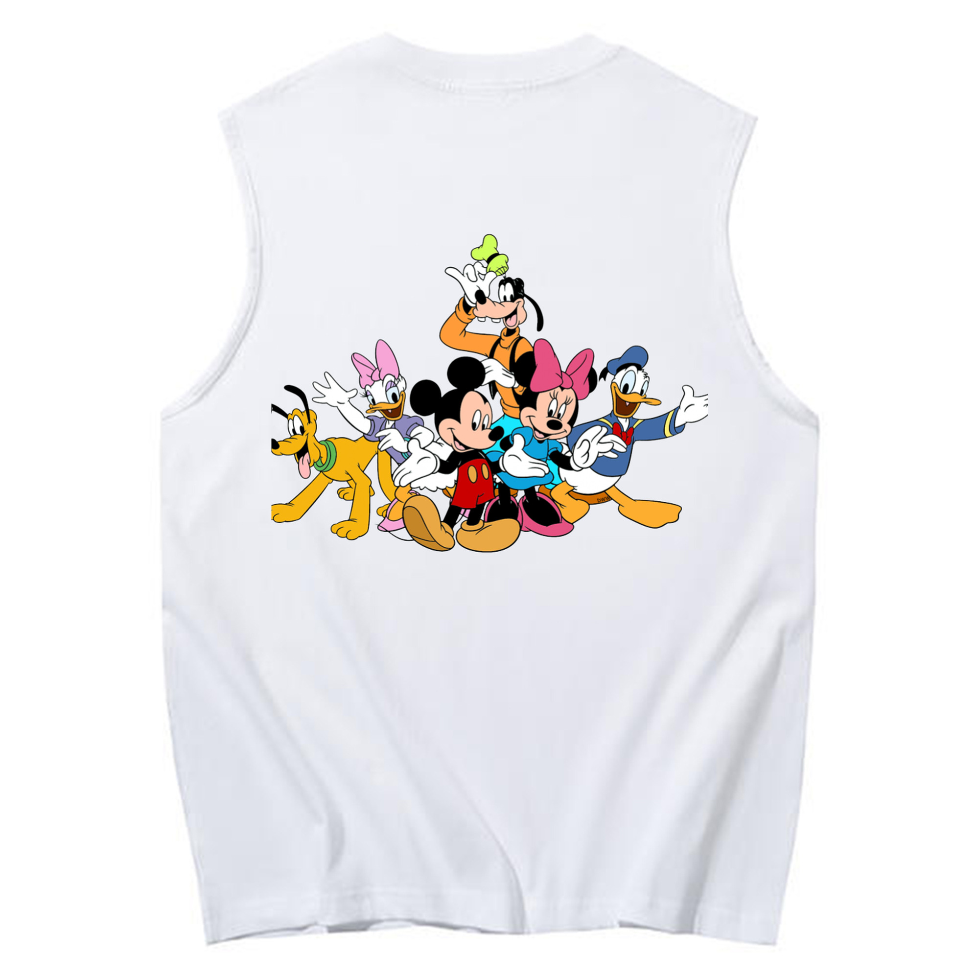 ミッキーマウス Mickey Mouse コットン100％タンクトップ（背面プリント）