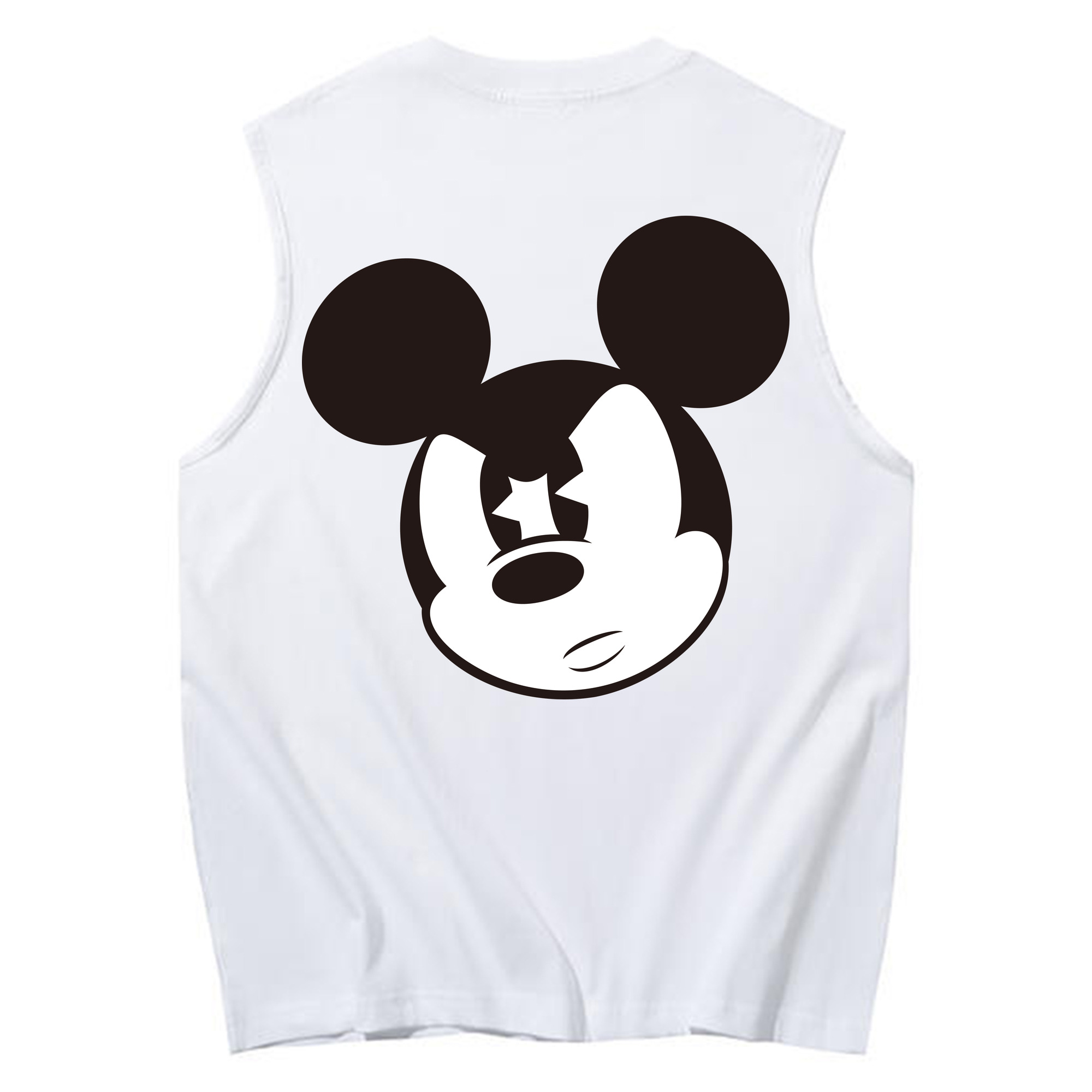 ミッキーマウス Mickey Mouse コットン100％タンクトップ（背面プリント）