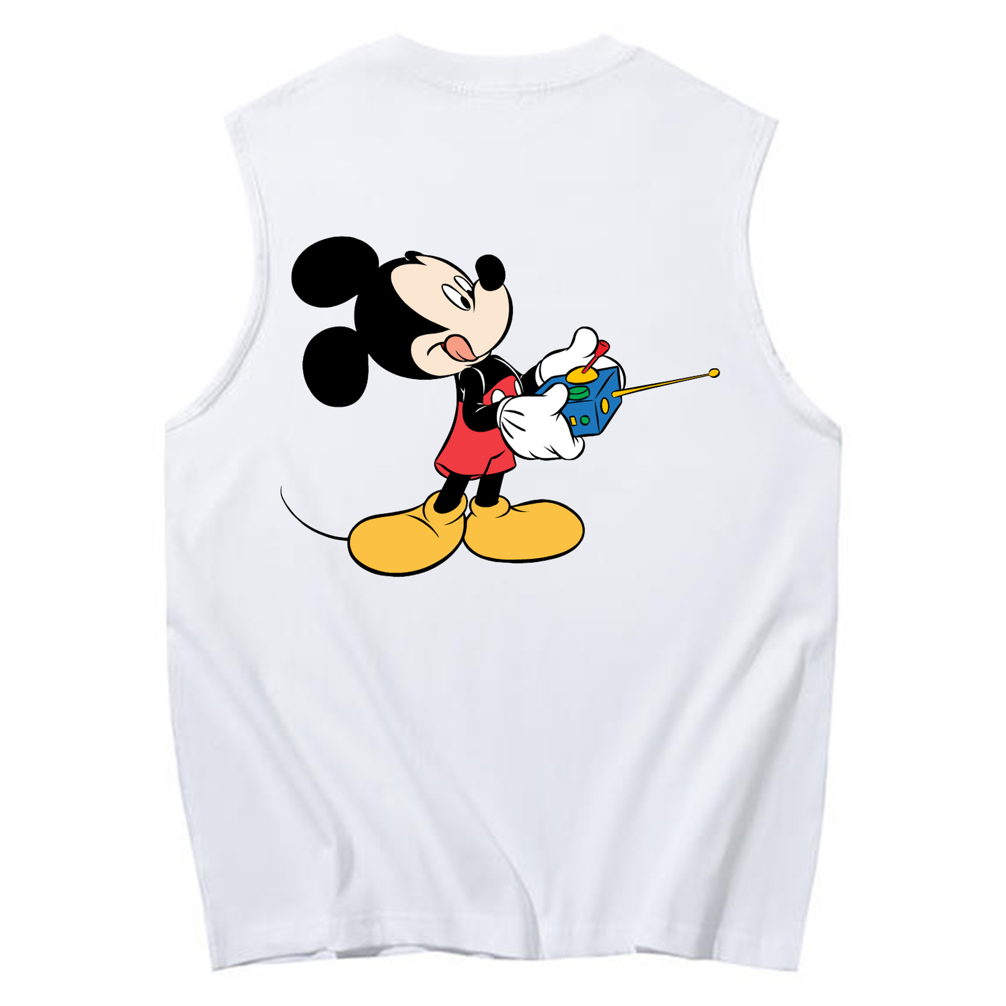 ミッキーマウス Mickey Mouse コットン100％タンクトップ（背面プリント）