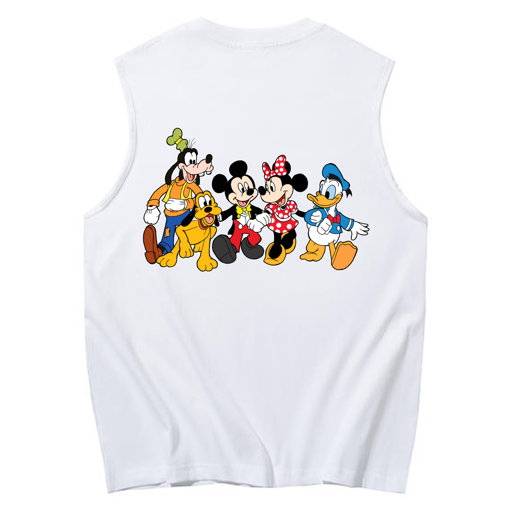 ミッキーマウス Mickey Mouse コットン100％タンクトップ（背面プリント）