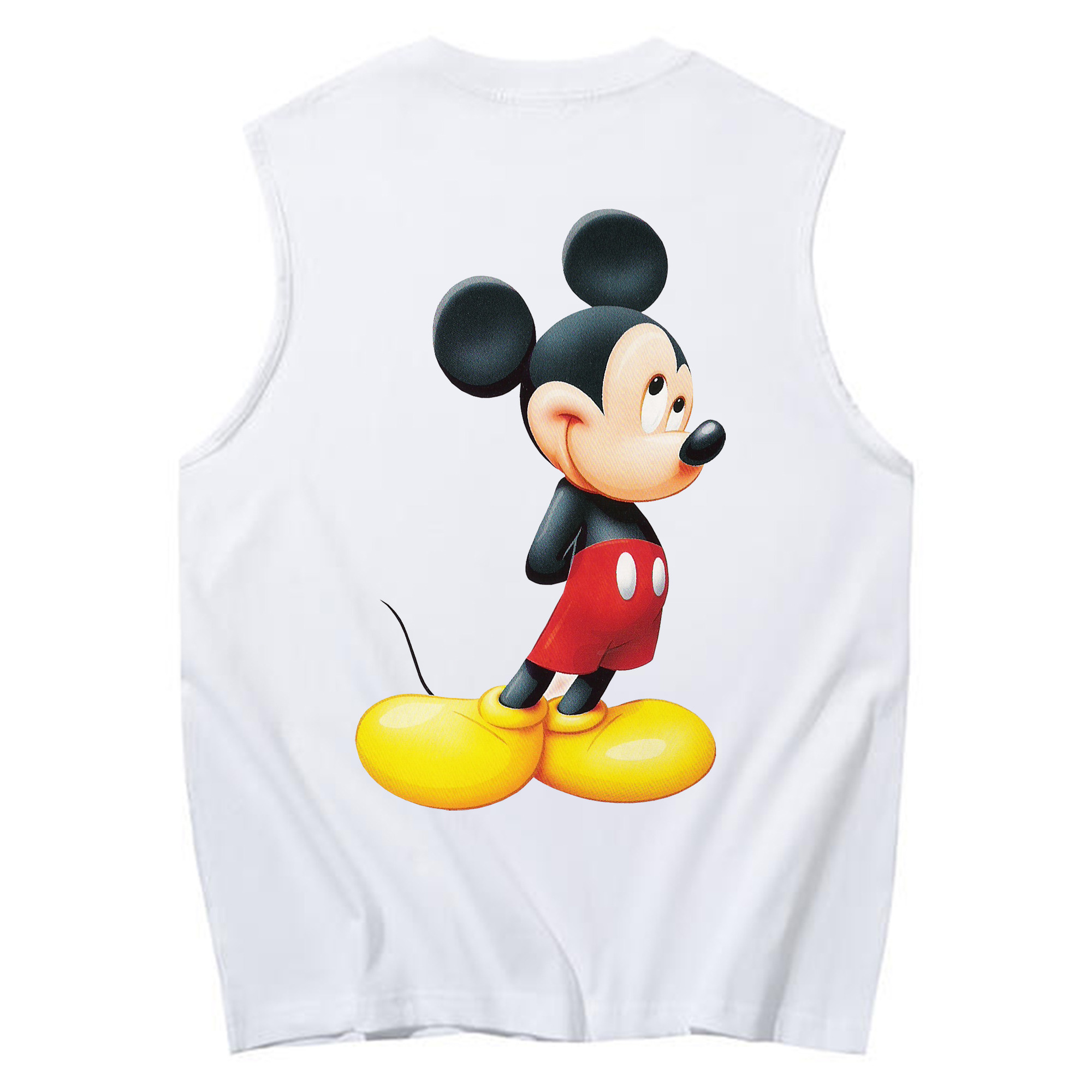 ミッキーマウス Mickey Mouse コットン100％タンクトップ（背面プリント）