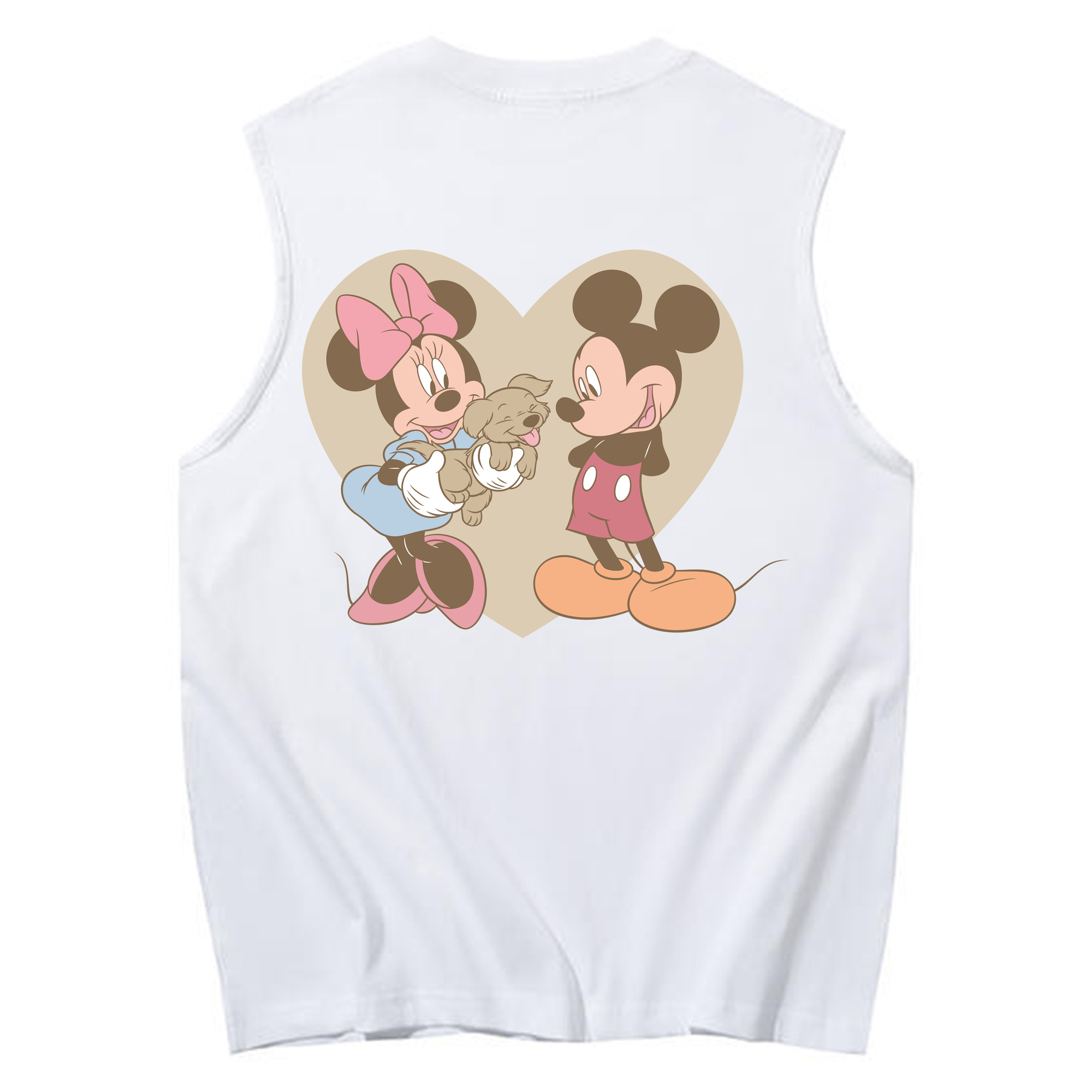 ミッキーマウス Mickey Mouse コットン100％タンクトップ（背面プリント）